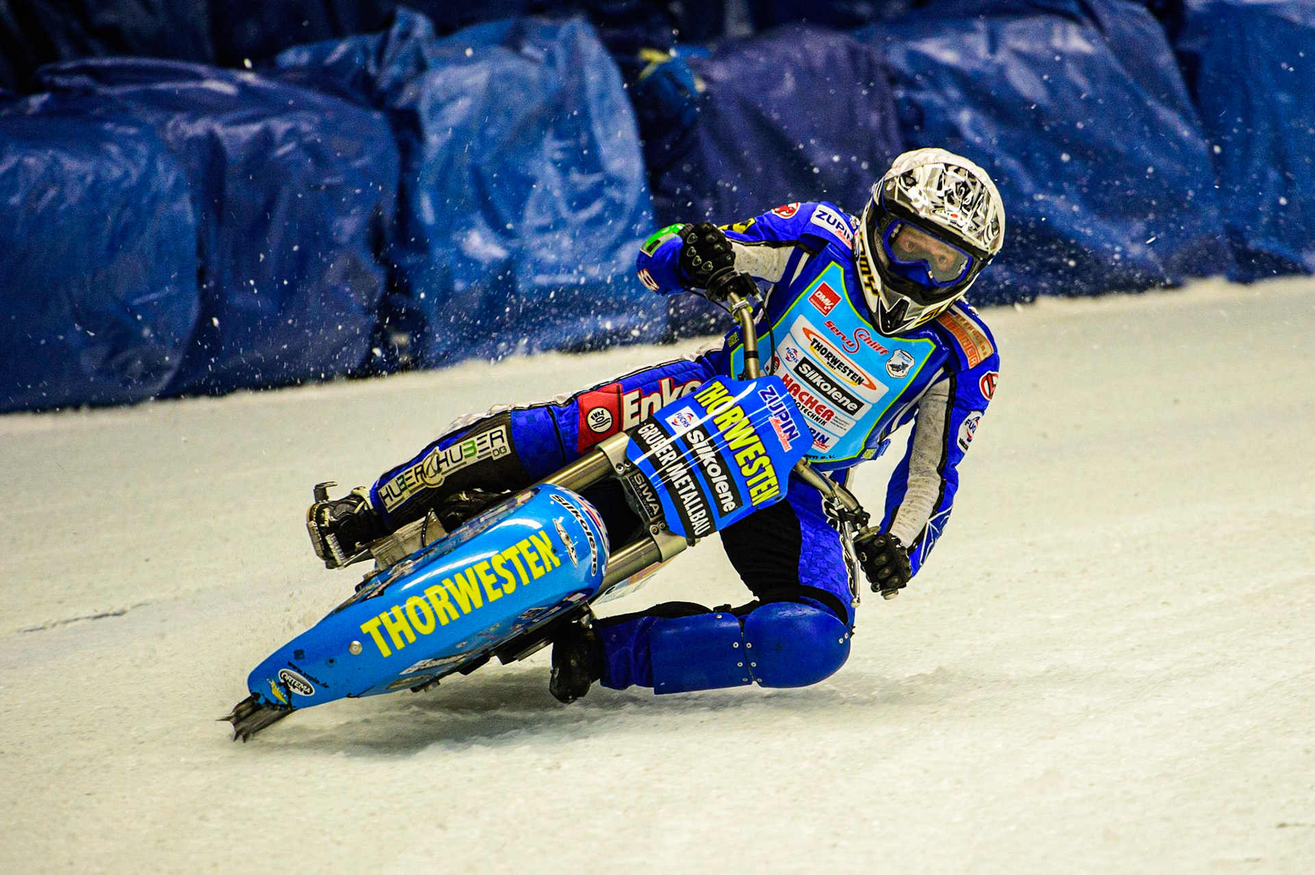 Martin Leitner in action during the Race of Legends at the Max-Aicher-Arena, Inzell on Friday 17th March 2023. (Photo: Ian Charles | MI News)