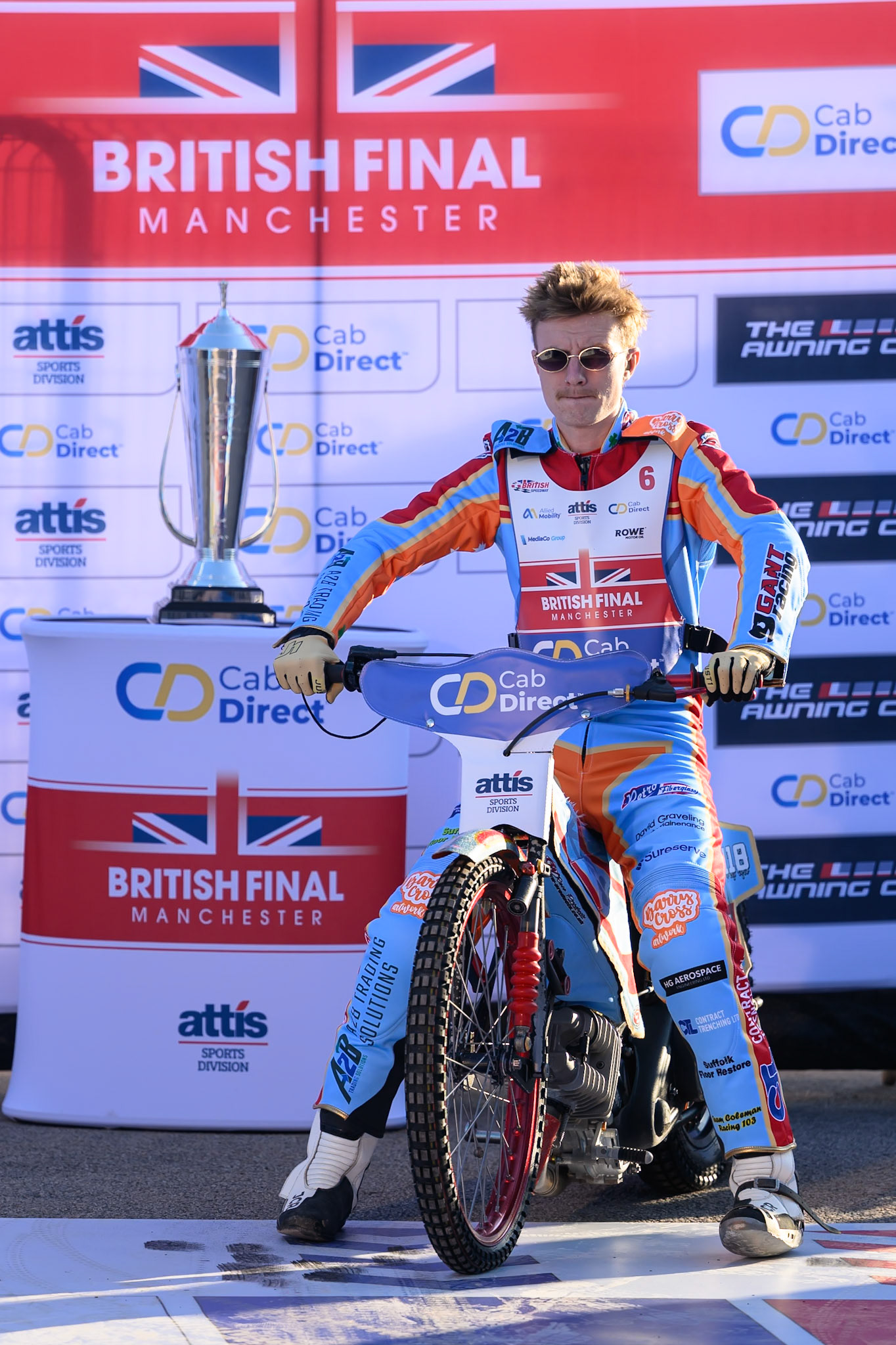 Drew Kemp (6) during the Cab Direct British Speedway Championship Final at the National Speedway Stadium, Manchester on Saturday 15th August 2026. (Photo: Ian Charles | MI News)