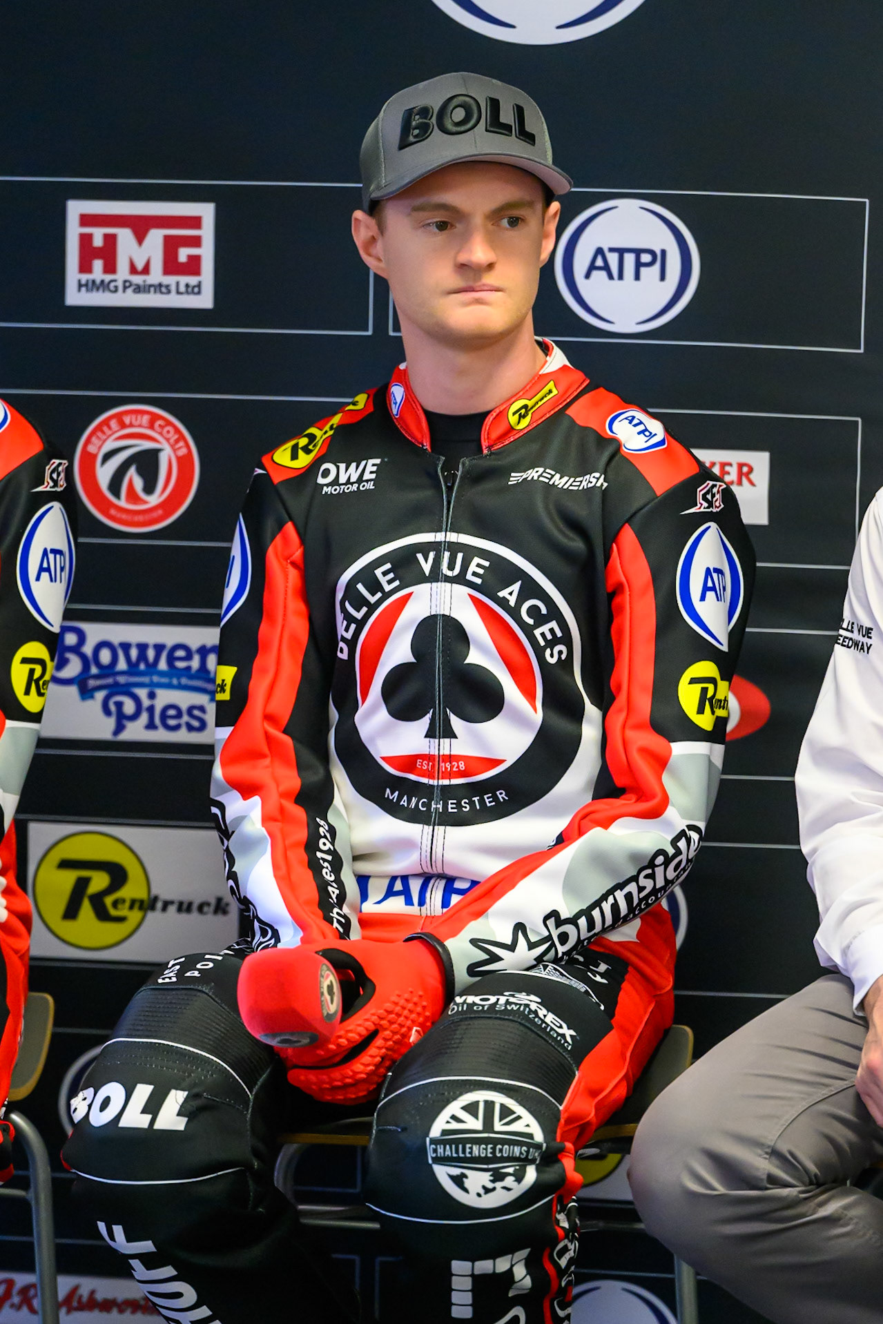 Brady Kurtz of Belle Vue Aces at the Press Conference during the Belle Vue Aces Media Day at the National Speedway Stadium, Manchester on Wednesday 11th March 2026. (Photo: Ian Charles | MI News)