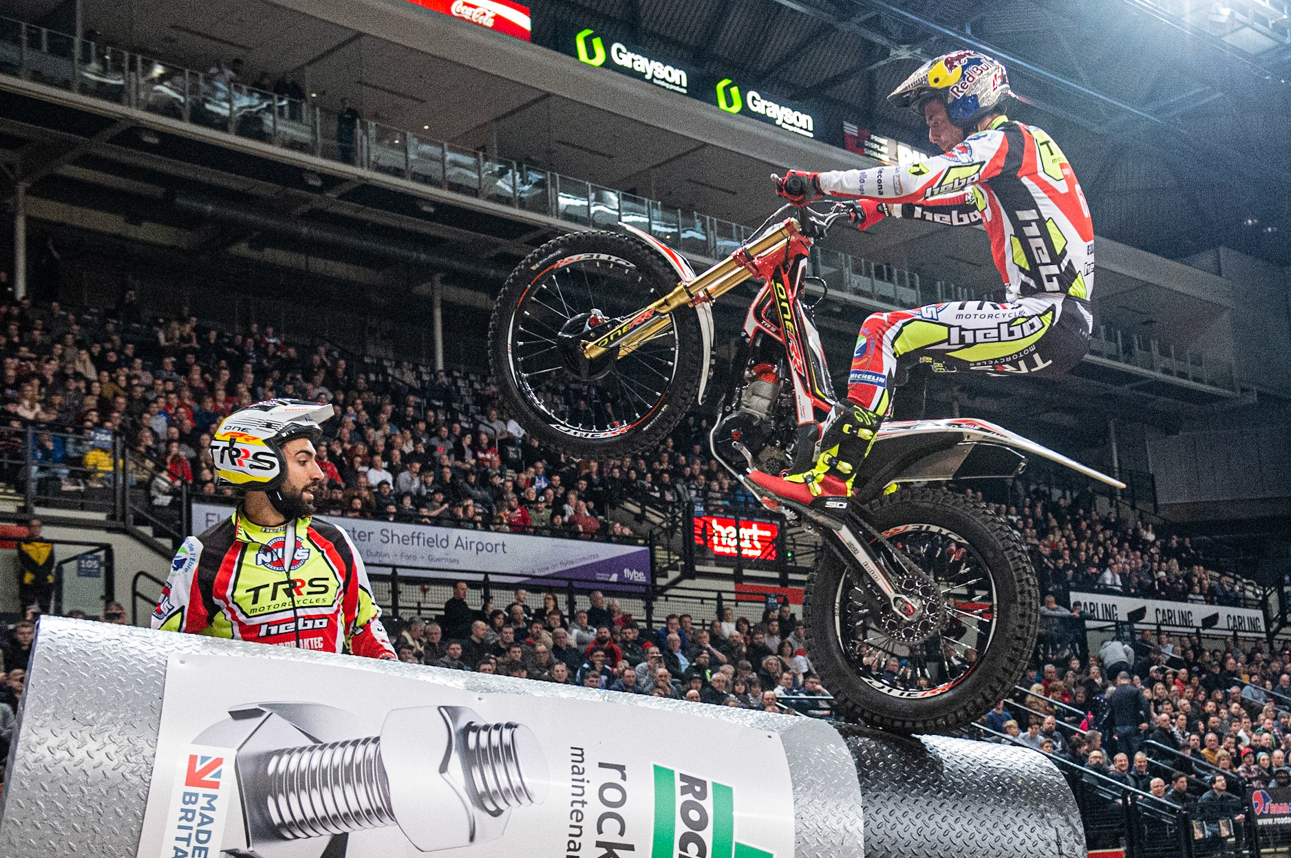 SHEFFIELD, ENGLAND  - DECEMBER 28TH  Adam Raga, Spain (TRRS) on section 3  during the 25th Anniversary Sheffield Indoor Trial at the FlyDSA Arena, Sheffield on Saturday 28th December 2019. (Credit: Ian Charles | MI News)