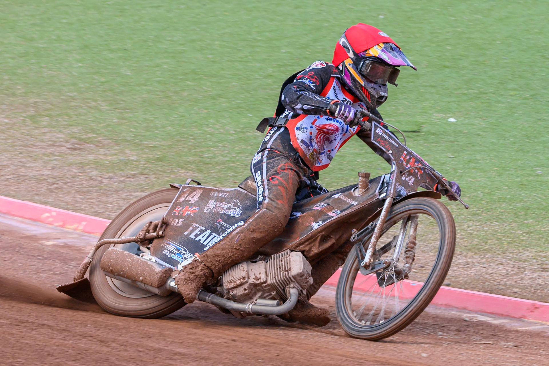 BRITISH YOUTH CHAMPIONSHIP (250cc): Kane Newby (14) in action during the British Youth Speedway Championship at the National Speedway Stadium, Manchester on Sunday 10th May 2026. (Photo: Ian Charles | MI News)