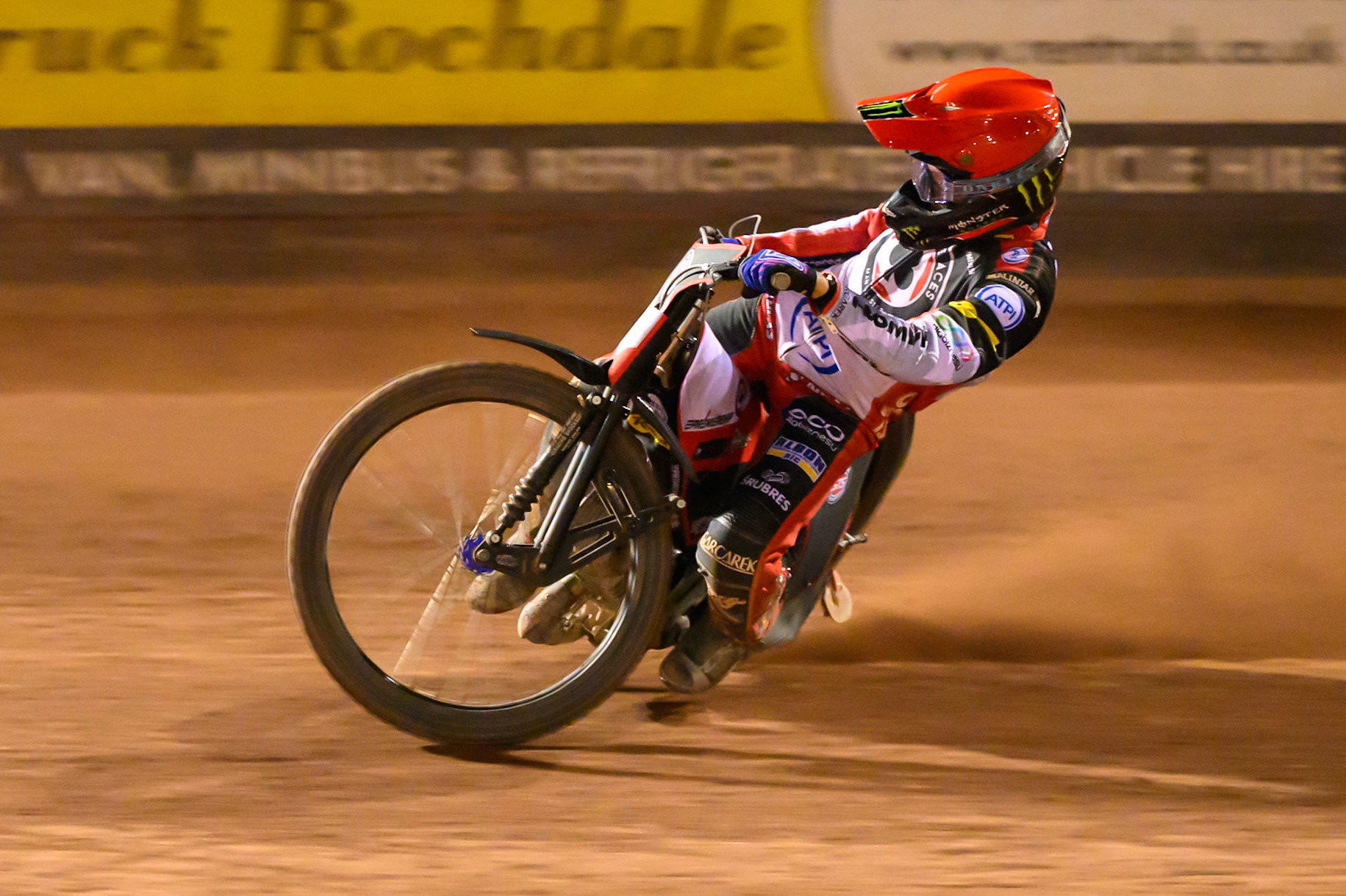 Dan Bewley of Belle Vue Aces  in action during the Rowe Motor Oil Premiership match between Belle Vue Aces and Ipswich Witches at the National Speedway Stadium, Manchester on Monday 20th April 2026. (Photo: Ian Charles | MI News)