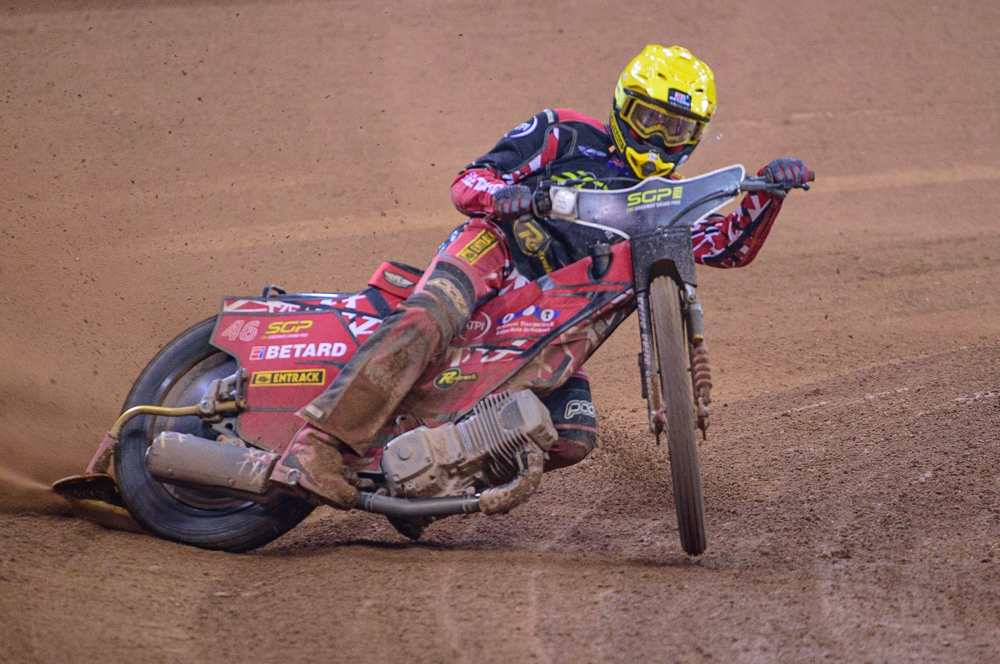 Max Fricke (46) in action  during the FIM  Speedway Grand Prix of Great Britain at the Principality Stadium, Cardiff on Saturday 13th August 2022. (Credit: Ian Charles | MI News