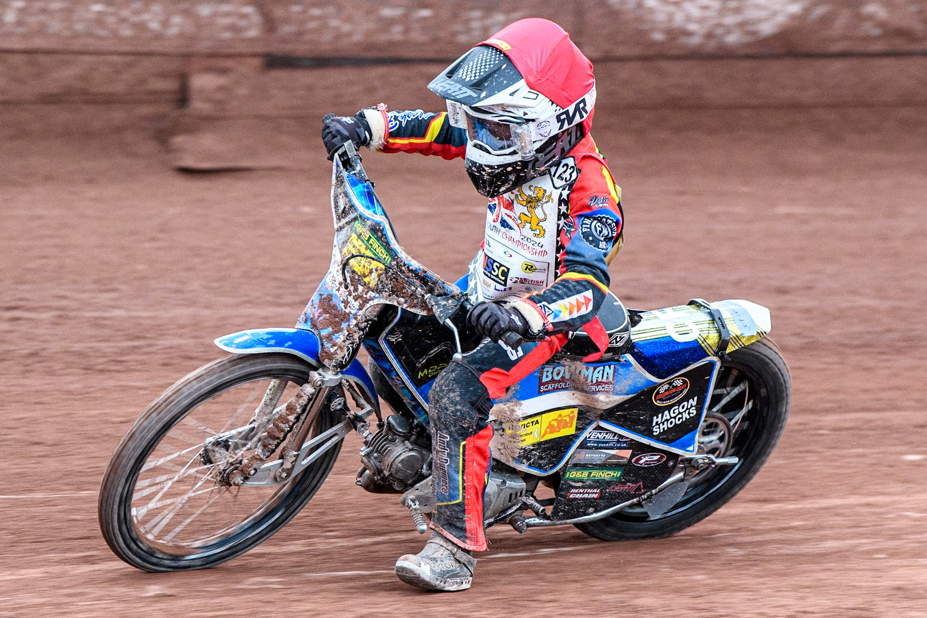 Charlie Fletcher (125cc)  in action during the British Youth 500cc Championships at the National Speedway Stadium, Manchester on Friday 2nd August 2024. (Photo: Ian Charles | MI News)