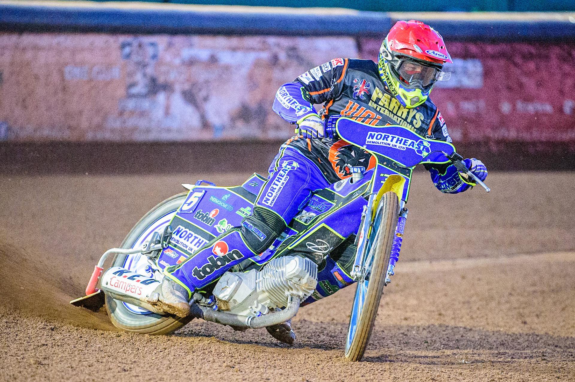 Chris Harris in action  for Wolverhampton ‘Parrys International’ Wolves during the SGB Premiership Knock Out Cup Quarter Final 1st Leg between Wolverhampton Wolves and Belle Vue Aces at Monmore Green Stadium, Wolverhampton on Monday 10th April 2023. (Photo: Ian Charles | MI News)