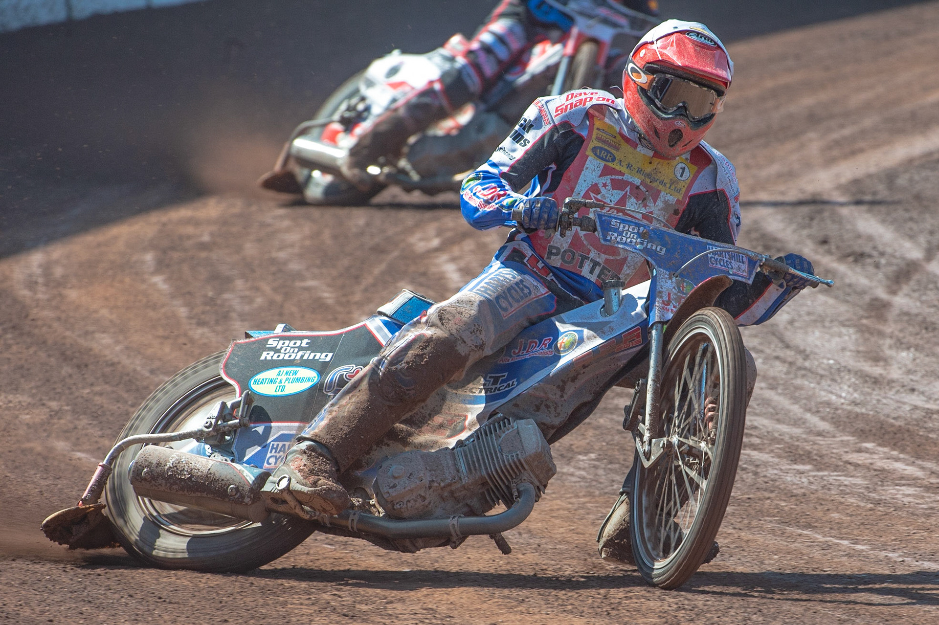 Photo: Ian Charles

Tom Perry in action 

Belle Vue Colts v Stoke Potters, National League, Belle Vue National Speedway Stadium, Manchester, Friday 19  April  2019