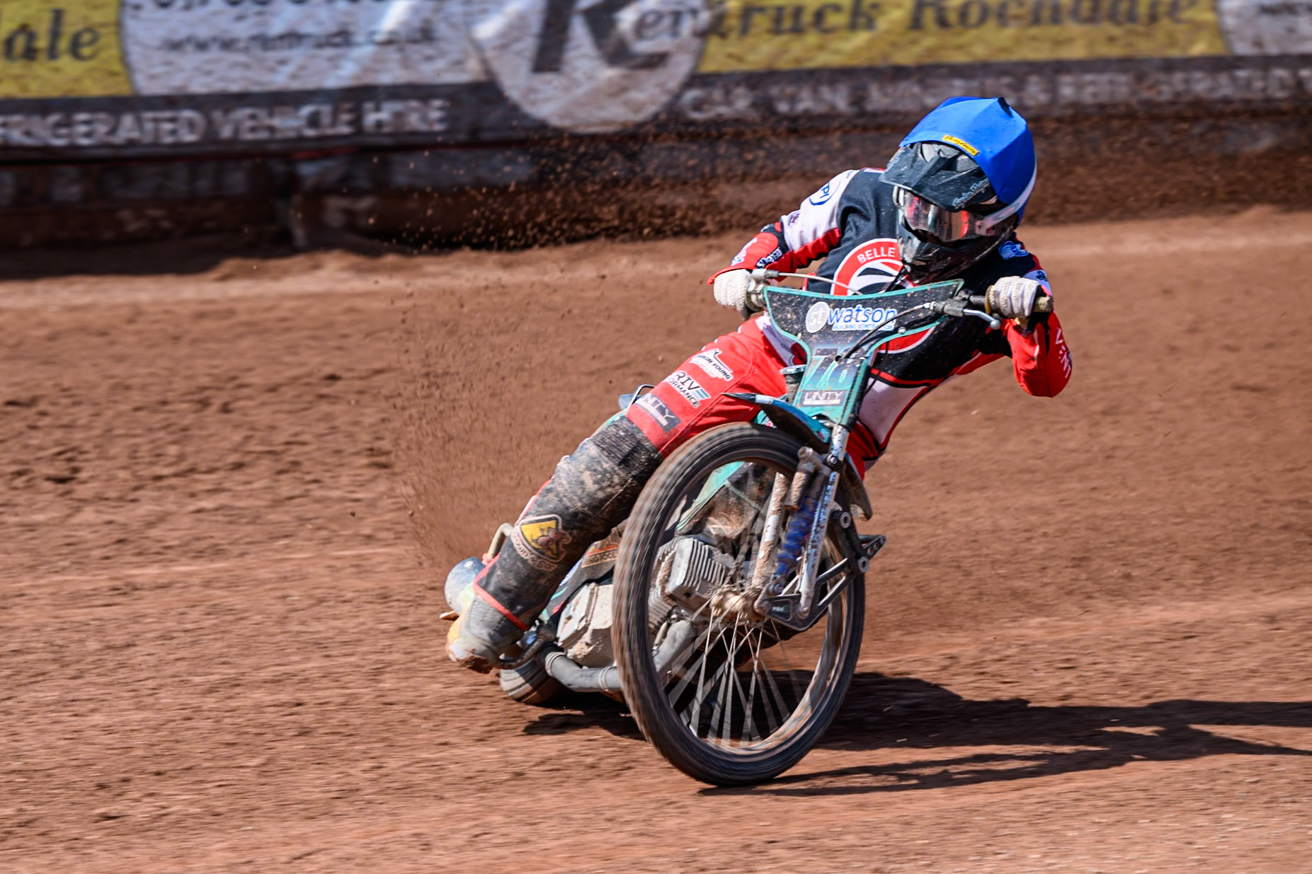 Mason Watson of Belle Vue Colts  in action during the WSRA National Development League match between Belle Vue Colts and Middlesbrough Tigers at the National Speedway Stadium, Manchester on Sunday 10th August 2025. (Photo: Mark Fletcher | MI News)