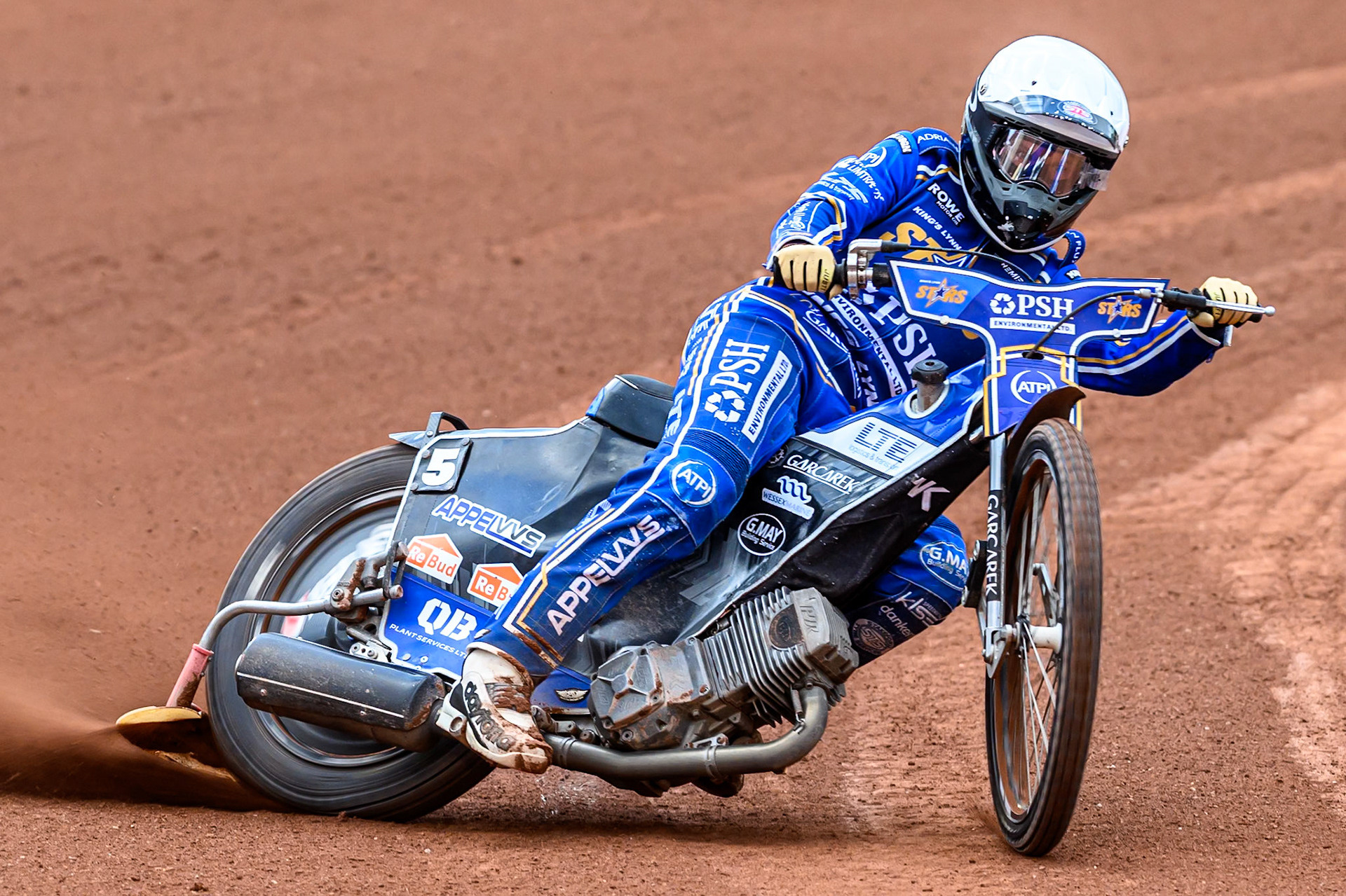 Kings Lynn Stars' Nicolai Klindt in action during the Rowe Motor Oil Premiership match between Belle Vue Aces and King's Lynn Stars at the National Speedway Stadium, Manchester on Monday 23rd June 2025. (Photo: Ian Charles | MI News)