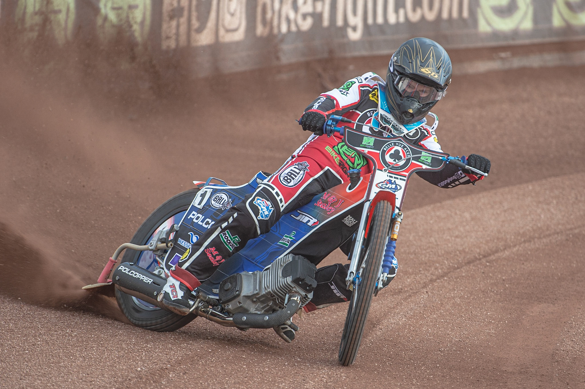 MANCHESTER, ENGLAND  - March 12  Brady Kurtz of Belle Vue Aces in action   during The Belle Vue Speedway Media Day, at The National Speedway Stadium, Manchester, on Thursday 12 March 2020. (Credit: Ian Charles | MI News)