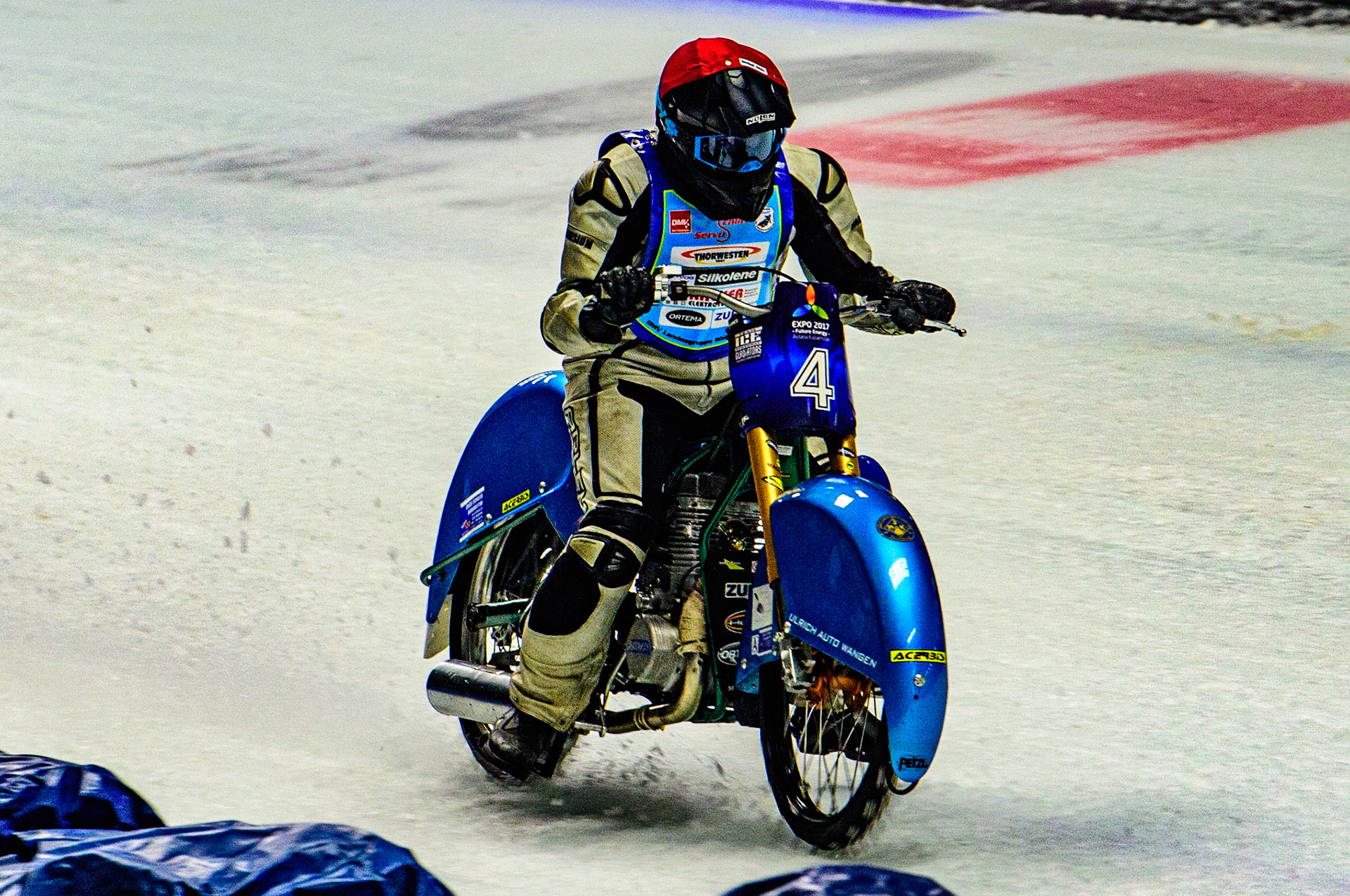 Beat Dobler in action during the Race of Legends at the Max-Aicher-Arena, Inzell on Friday 17th March 2023. (Photo: Ian Charles | MI News)