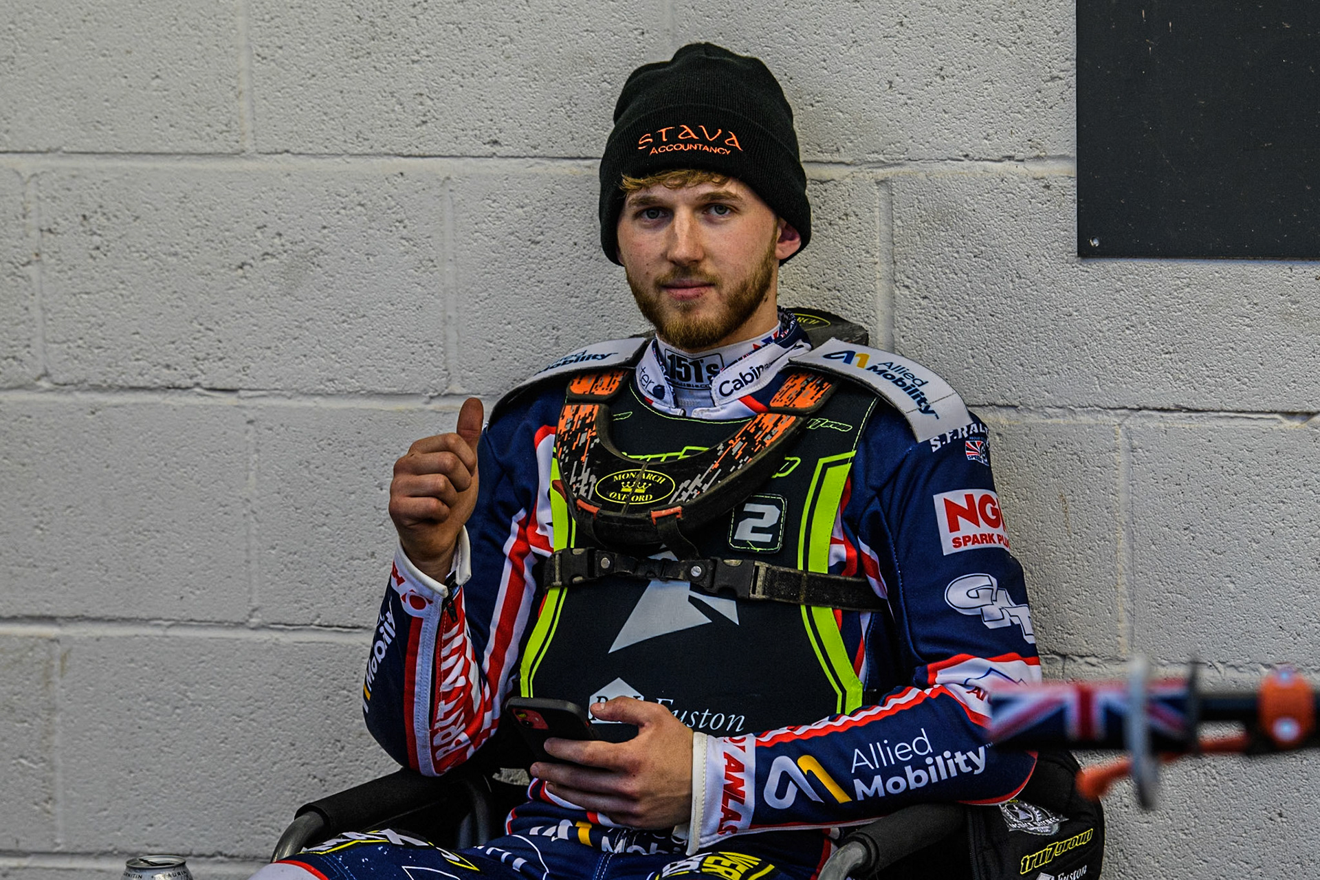 Ipswich Witches' Jordan Jenkins during the Rowe Motor Oil Premiership match between Belle Vue Aces and Ipswich Witches at the National Speedway Stadium, Manchester on Monday 22nd April 2024. (Photo: Ian Charles | MI News)