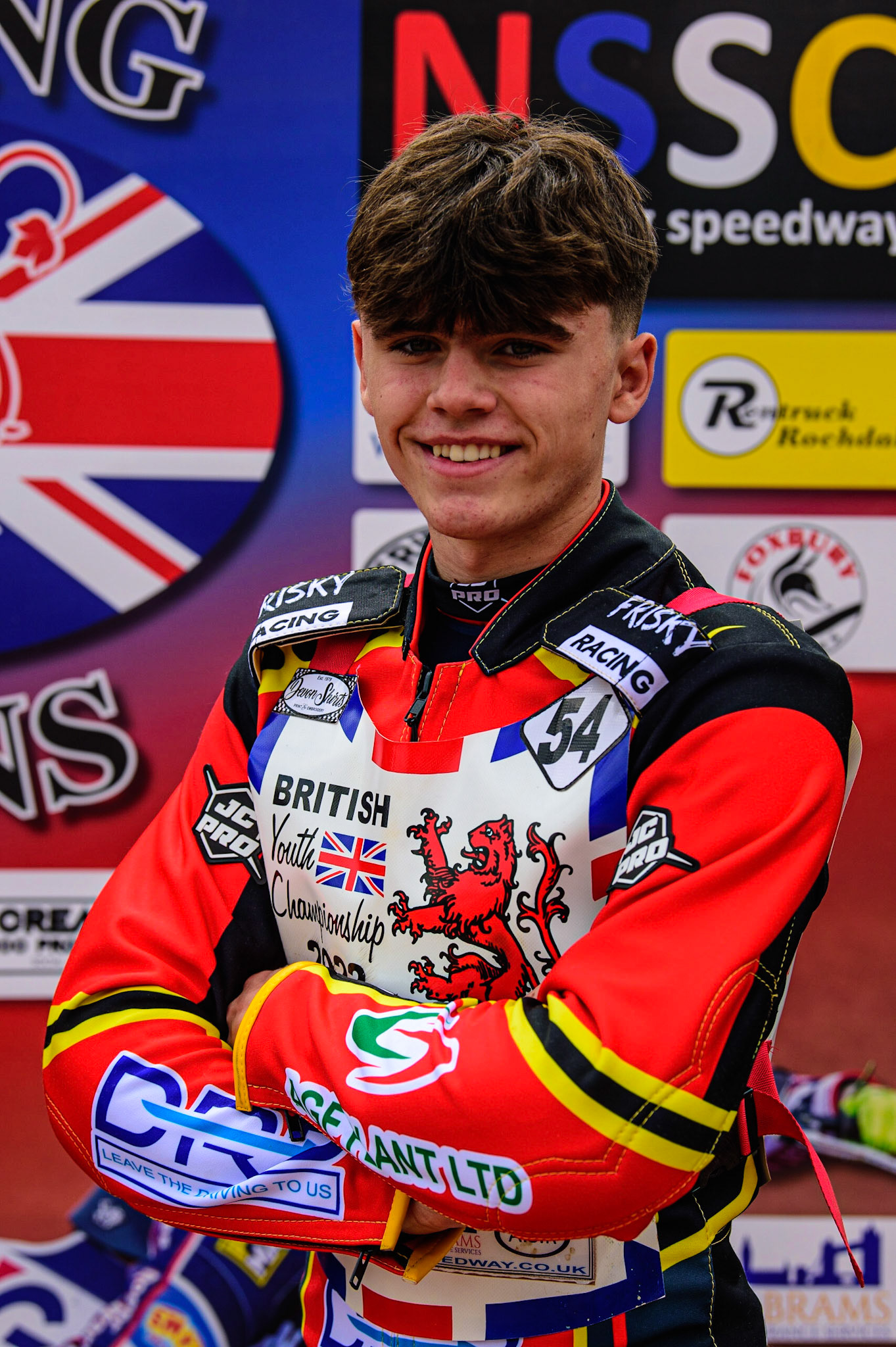 MANCHESTER, UK. JUN 3RD Max James (54) during the British Youth Speedway Championship (Round 4)  at the National Speedway Stadium, Manchester on Friday 3rd June 2022. (Credit: Ian Charles | MI News)
