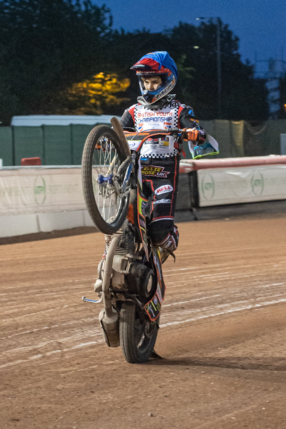 Photo: Ian Charles

Jordan Palin pulls a celebratory wheelie

Summer Speed Saturday & British Youth Speedway Championship Round 5, National Speedway Stadium, Manchester, Saturday 22 June 2019