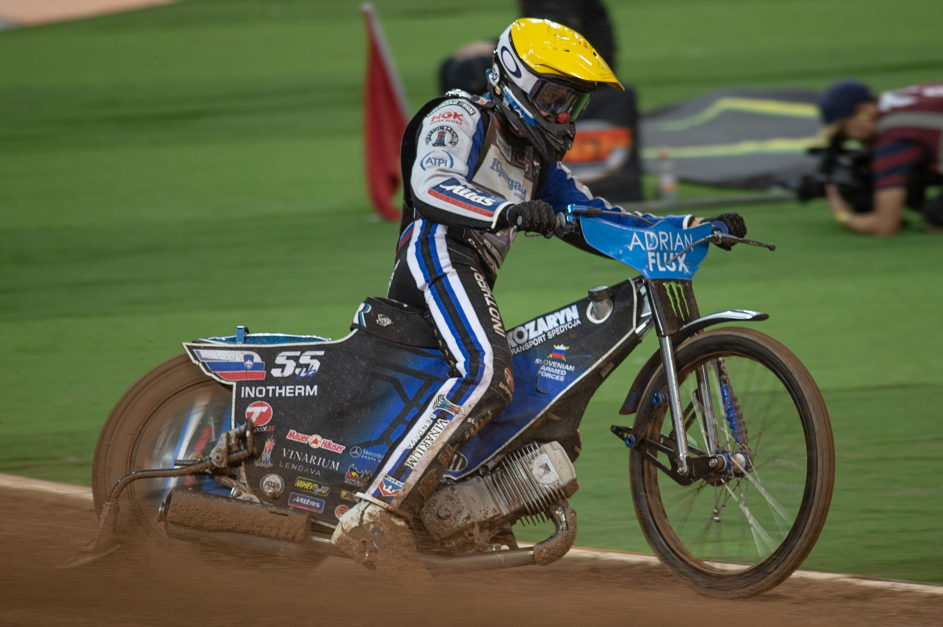 CARDIFF,WALES Matej Zagar of Slovenia in action  during the ADRIAN FLUX BRITISH FIM SPEEDWAY GRAND PRIX at the Principality Stadium, Cardiff on Saturday 21st September 2019. (Credit: Ian Charles | MI News)