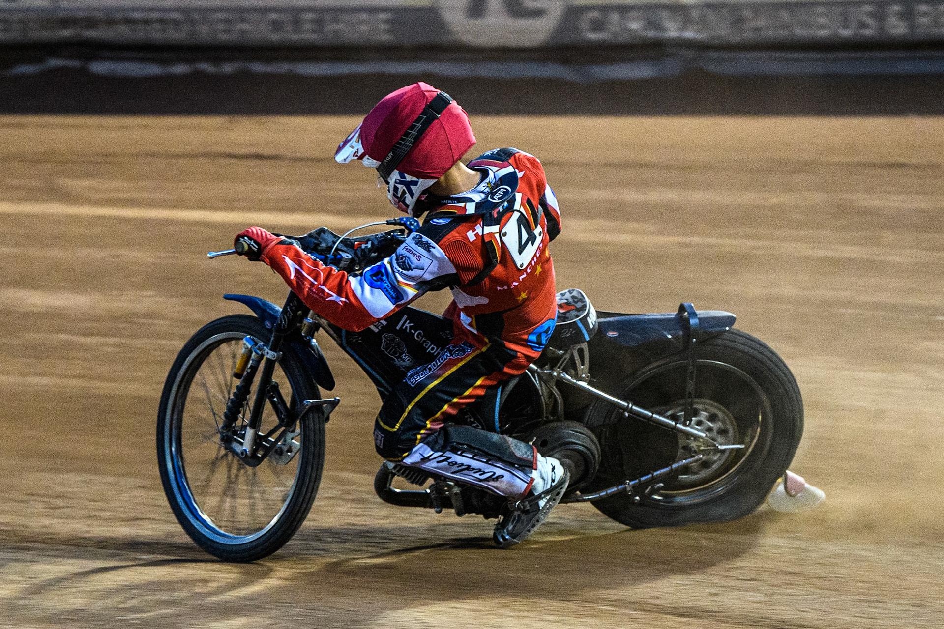 Freddy Hodder in action  for Belle Vue Cool Running Colts during the National Development League match between Belle Vue Colts and Edinburgh Monarchs Academy at the National Speedway Stadium, Manchester on Friday 21st July 2023. (Photo: Ian Charles | MI News)