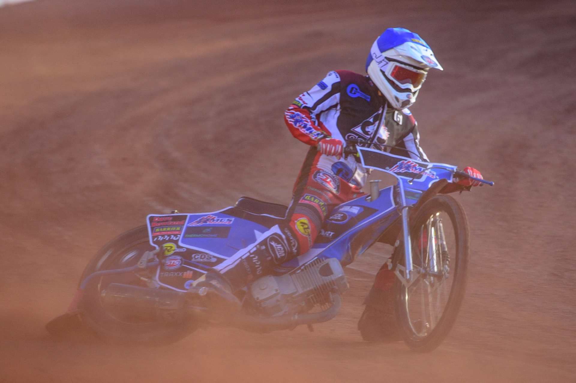 MANCHESTER, UK. MAY 27TH Archie Freeman  in action  for Belle Vue Cool Running Colts  during the National Development League match between Belle Vue Colts and Armadale Devils at the National Speedway Stadium, Manchester on Friday 27th May 2022. (Credit: Ian Charles | MI News)