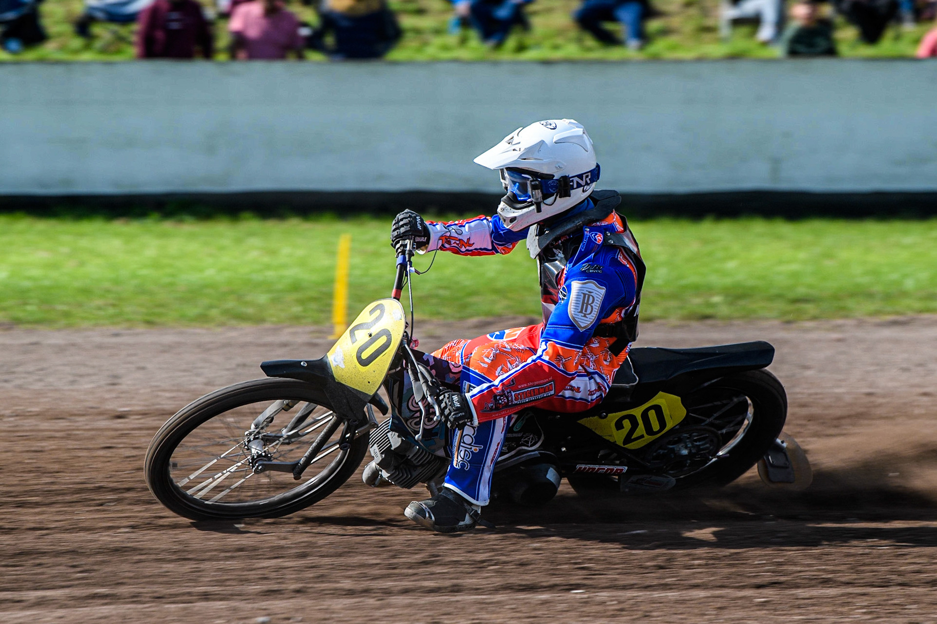Dave Meijerink practices  during the FIM Long Track Of Nations event at the Speed Centre Roden on Sunday 24th September 2023. (Photo: Ian Charles | MI News)