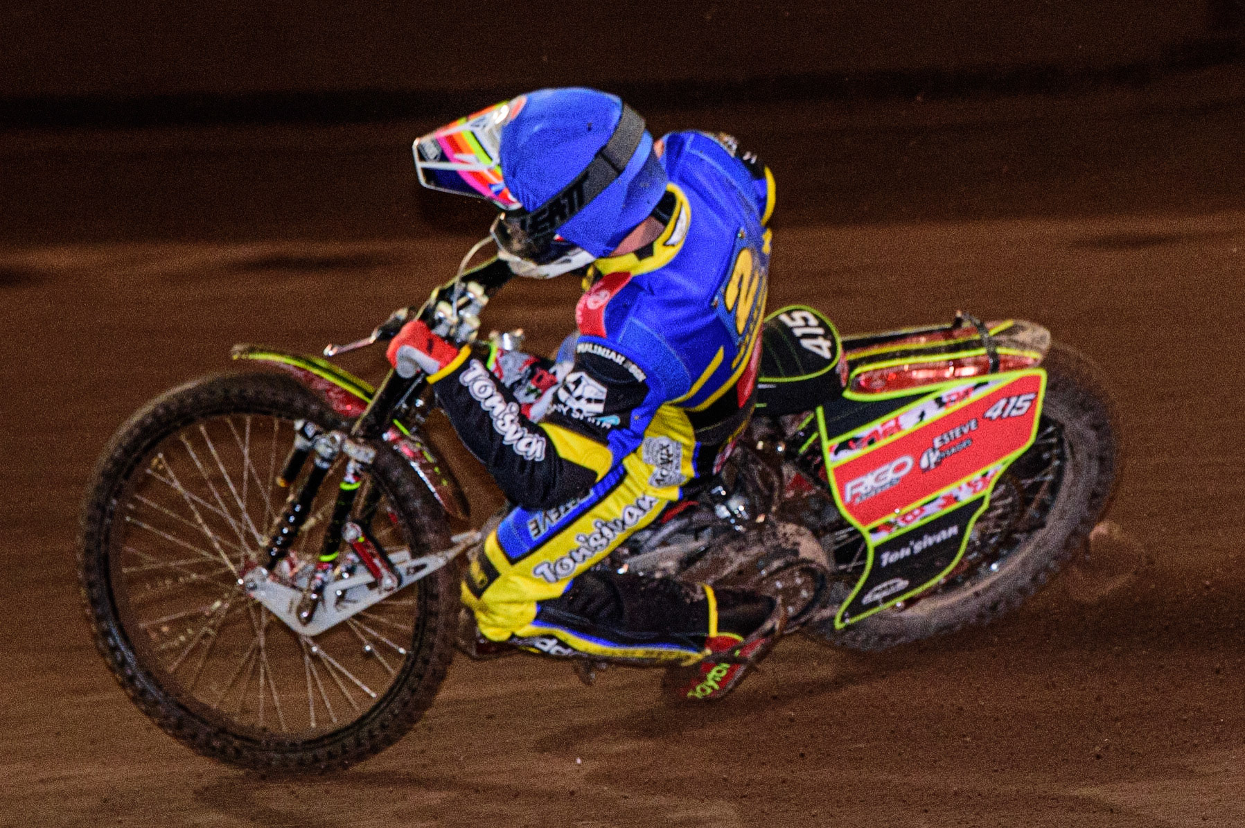 David Bellego  in action  for Sheffield ‘TruPlant’ Tigers  during the Sheffield Tigers vs Belle Vue Aces meeting in the SGP Premiership at Owlerton Stadium, Sheffield on Thursday 23rd March 2023. (Photo: Ian Charles | MI News)