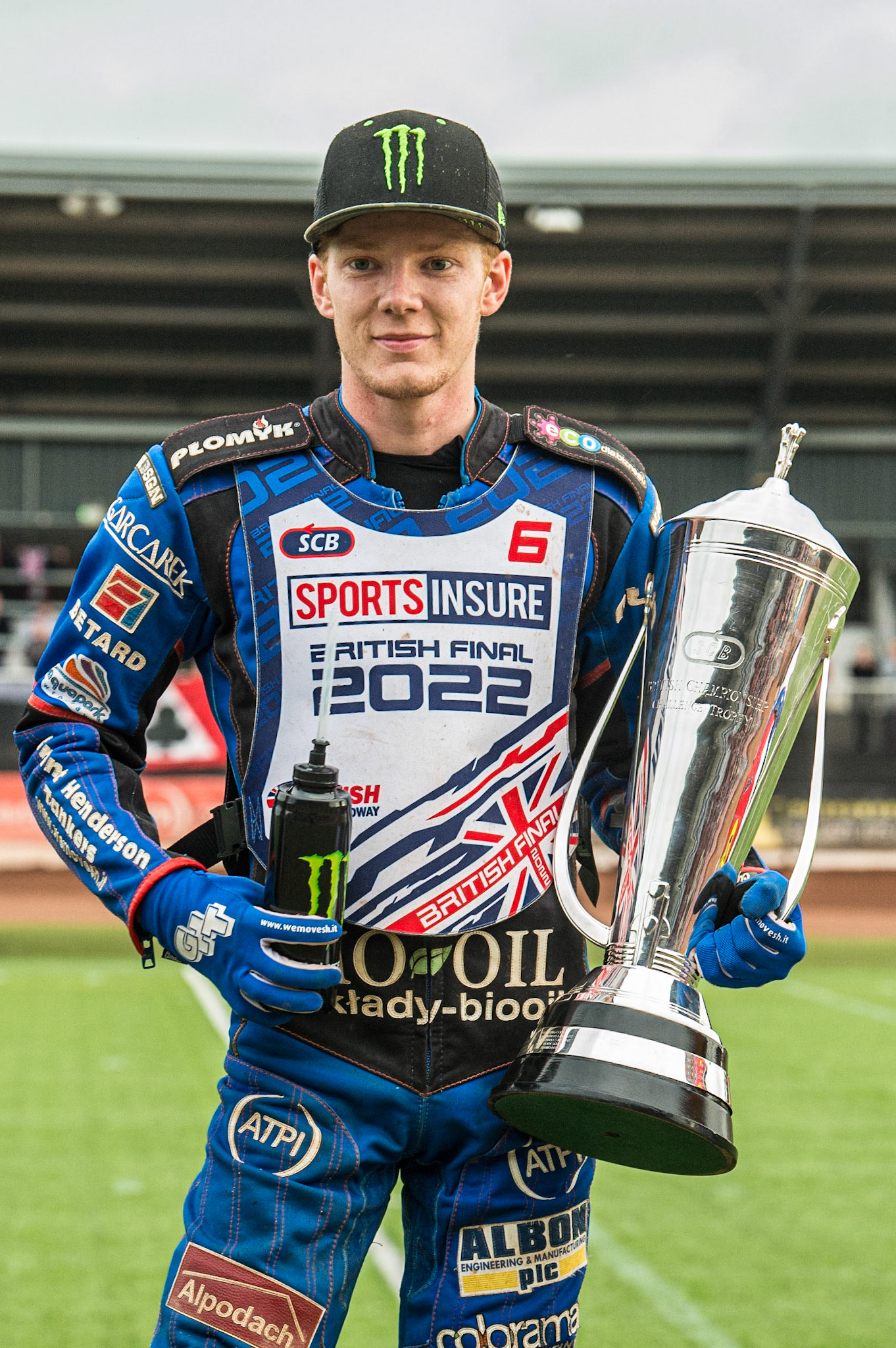 Dan Bewley  the new British Champion during the Sports Insure British Speedway Final, at the National Speedway Stadium, Manchester, on Sunday 18th September 2022. (Credit: Ian Charles | MI News )