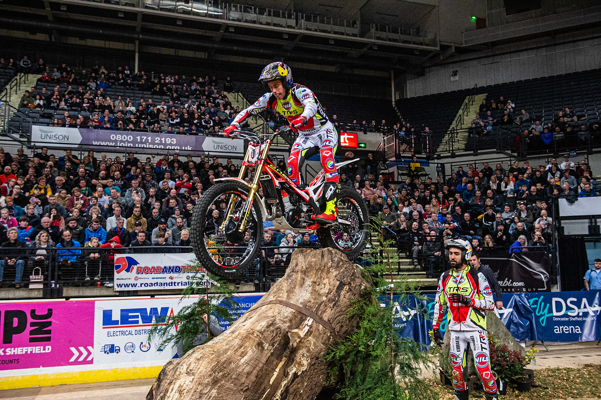 SHEFFIELD, ENGLAND  - DECEMBER 28TH  Adam Raga, Spain (TRRS) on the RedBull Section 4  during the 25th Anniversary Sheffield Indoor Trial at the FlyDSA Arena, Sheffield on Saturday 28th December 2019. (Credit: Ian Charles | MI News)