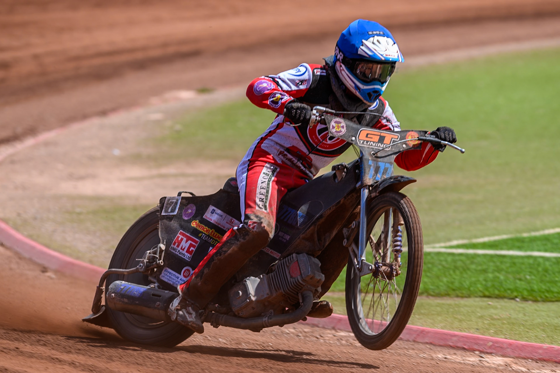 Belle Vue Colts' Billy Budd  in action during the WSRA National Development League match between Belle Vue Colts and Oxford Chargers at the National Speedway Stadium, Manchester on Sunday 1st June 2025. (Photo: Ian Charles | MI News)