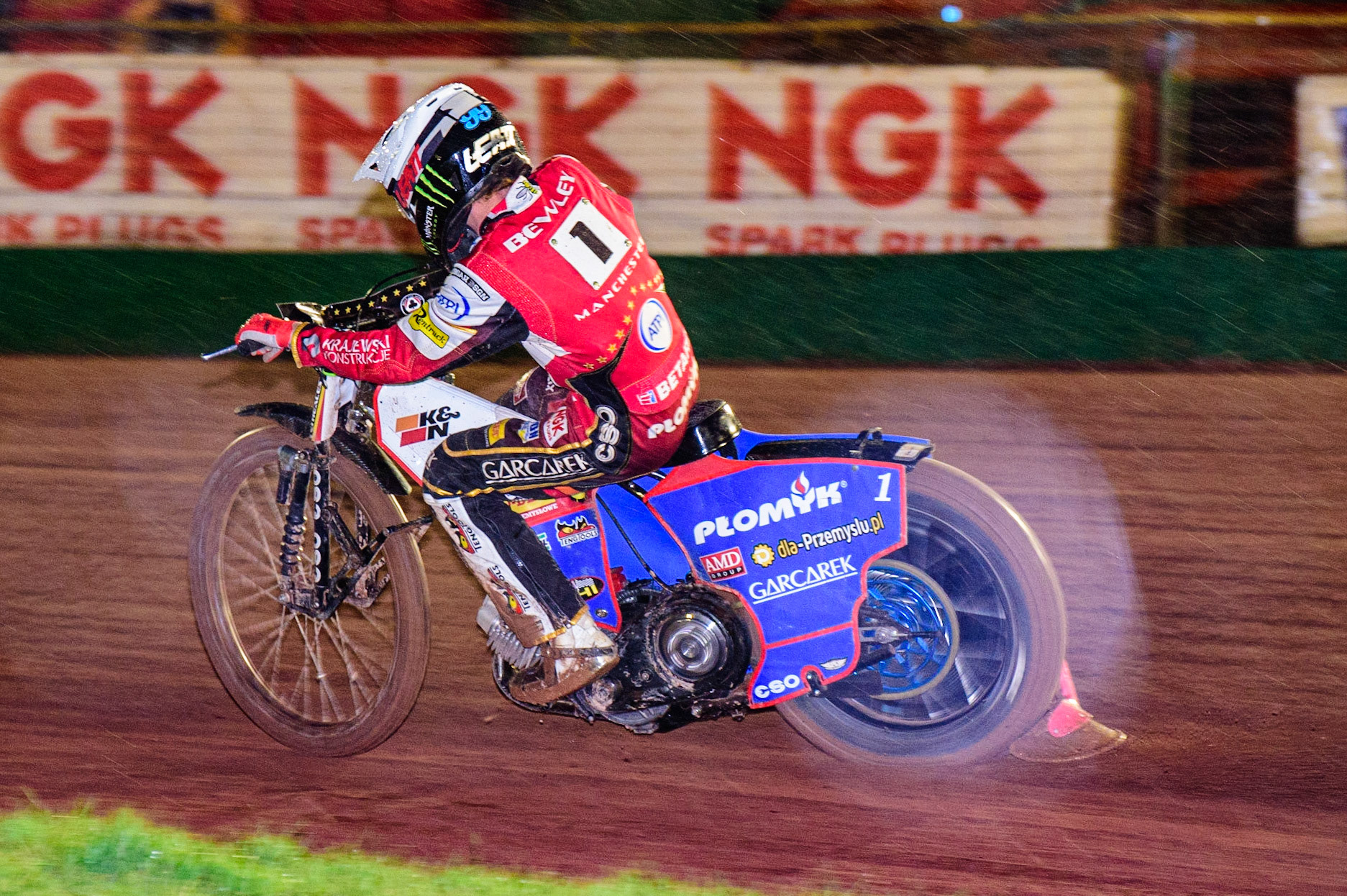 Dan Bewley  in action  for Belle Vue ‘ATPI’ Aces  during the SGB Premiership Knock Out Cup Quarter Final 1st Leg between Wolverhampton Wolves and Belle Vue Aces at Monmore Green Stadium, Wolverhampton on Monday 10th April 2023. (Photo: Ian Charles | MI News)