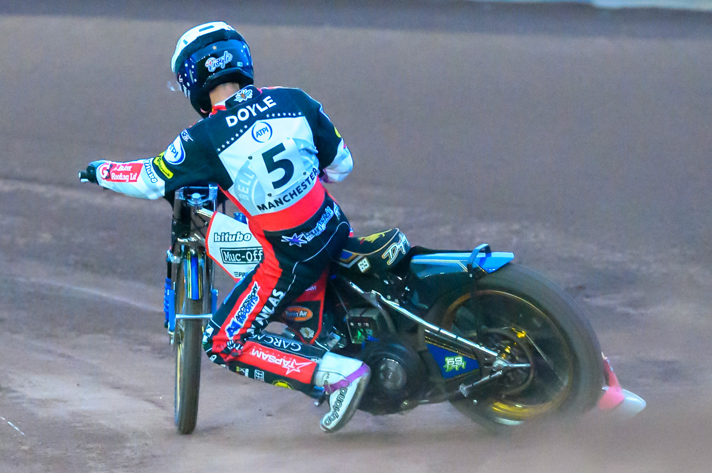 Jason Doyle of Belle Vue Aces  in action during the Rowe Motor Oil Premiership match between Leicester Lions and Belle Vue Aces at the Hydroscan Arena, Leicester on Monday 7th September 2026. (Photo: Ian Charles | MI News)