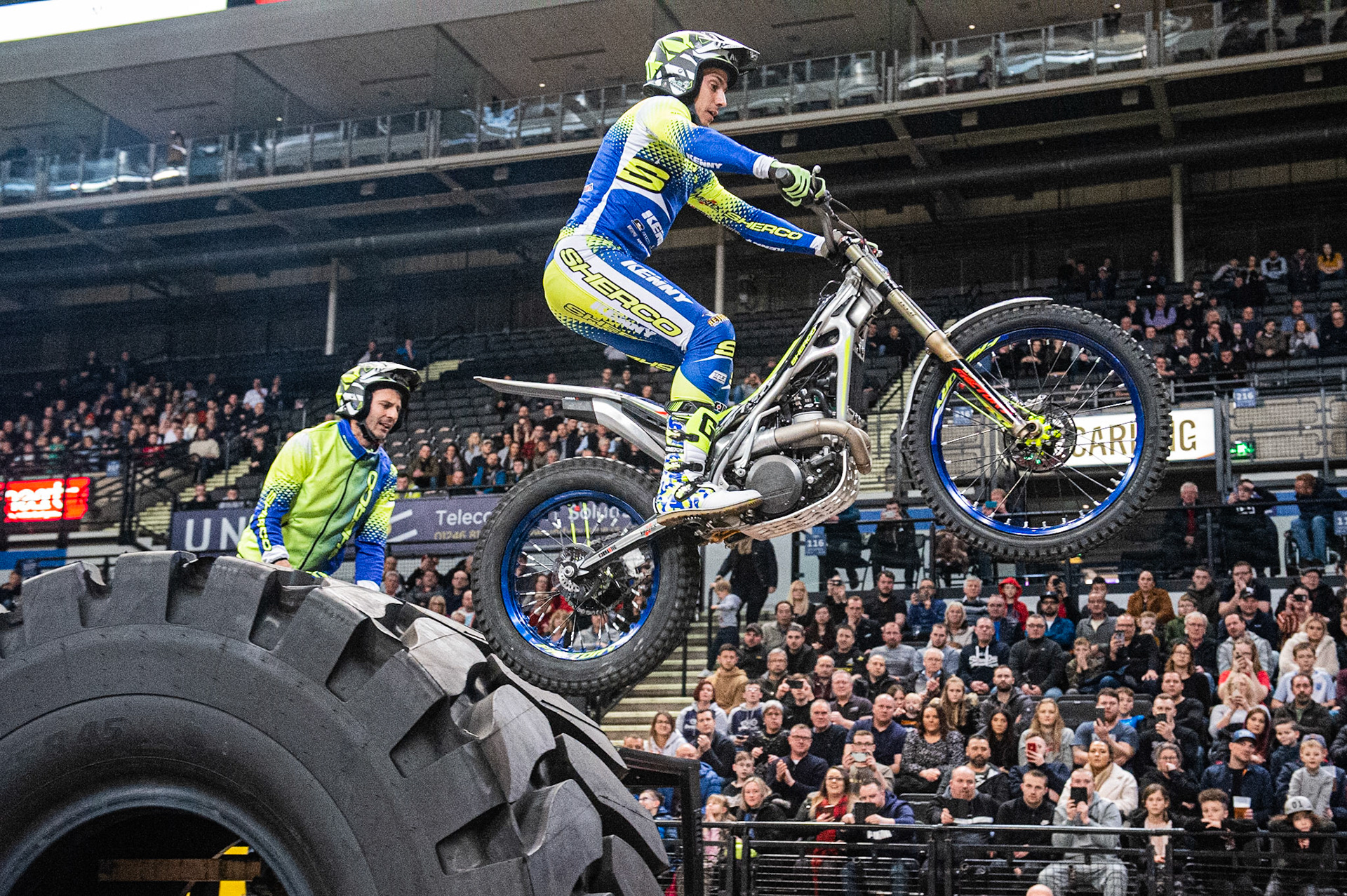 SHEFFIELD, ENGLAND  - DECEMBER 28TH  Jeroni Fajardo, Spain (Sherco) on section 5  during the 25th Anniversary Sheffield Indoor Trial at the FlyDSA Arena, Sheffield on Saturday 28th December 2019. (Credit: Ian Charles | MI News)