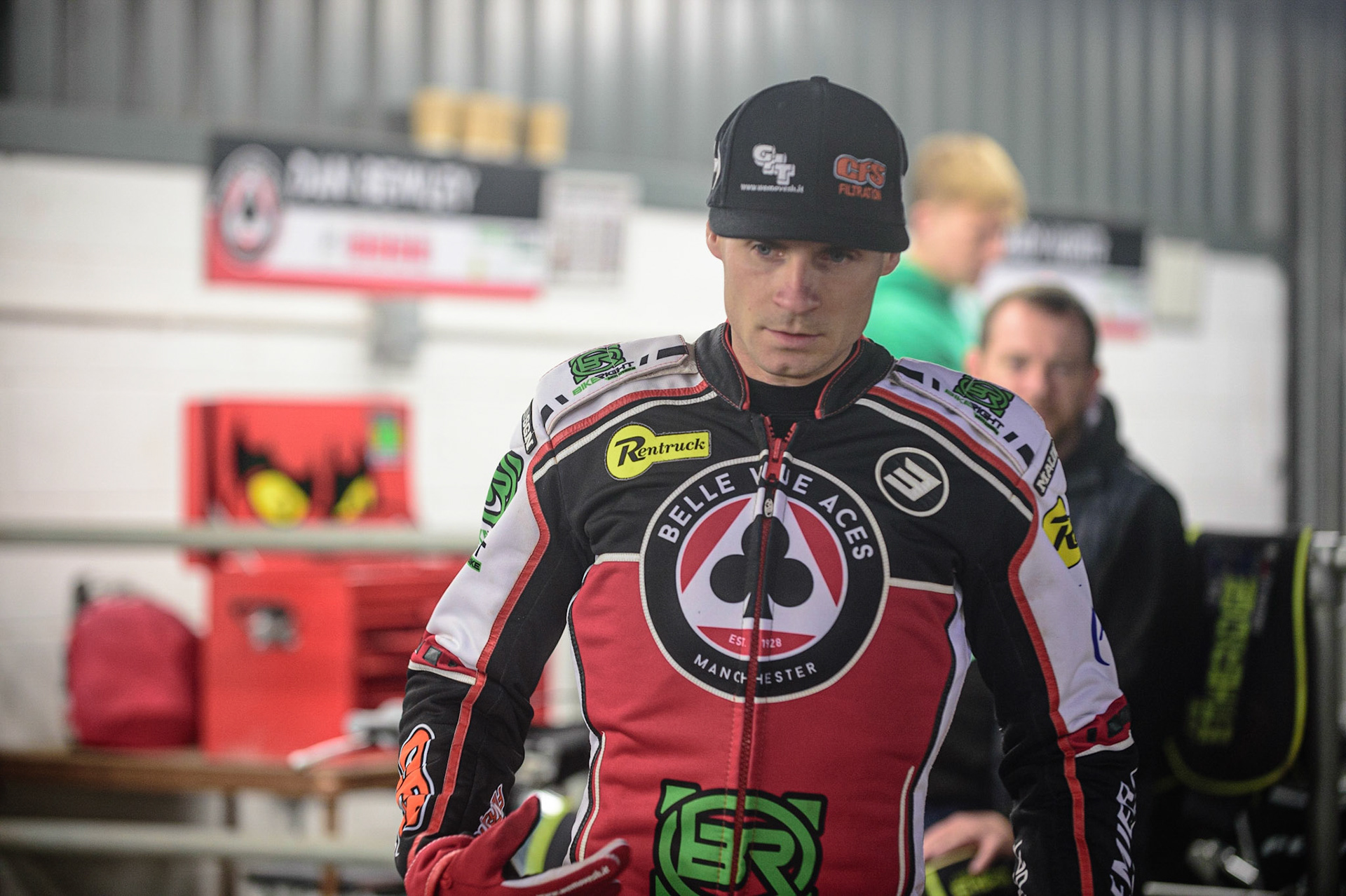 MANCHESTER, UK. OCT 11TH  Steve Worrall   during the SGB Premiership Grand Final 1st Leg between Belle Vue Aces and Peterborough Panthers at the National Speedway Stadium, Manchester on Monday 11th October 2021. (Credit: Ian Charles | MI News)