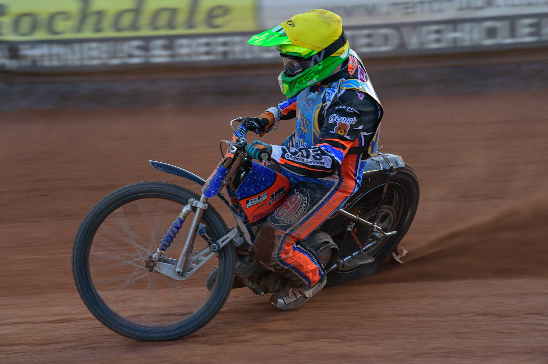 MANCHESTER, UK. MAY 27TH  Josh Embleton  in action  for Armadale Stellar Devils during the National Development League match between Belle Vue Colts and Armadale Devils at the National Speedway Stadium, Manchester on Friday 27th May 2022. (Credit: Ian Charles | MI News)