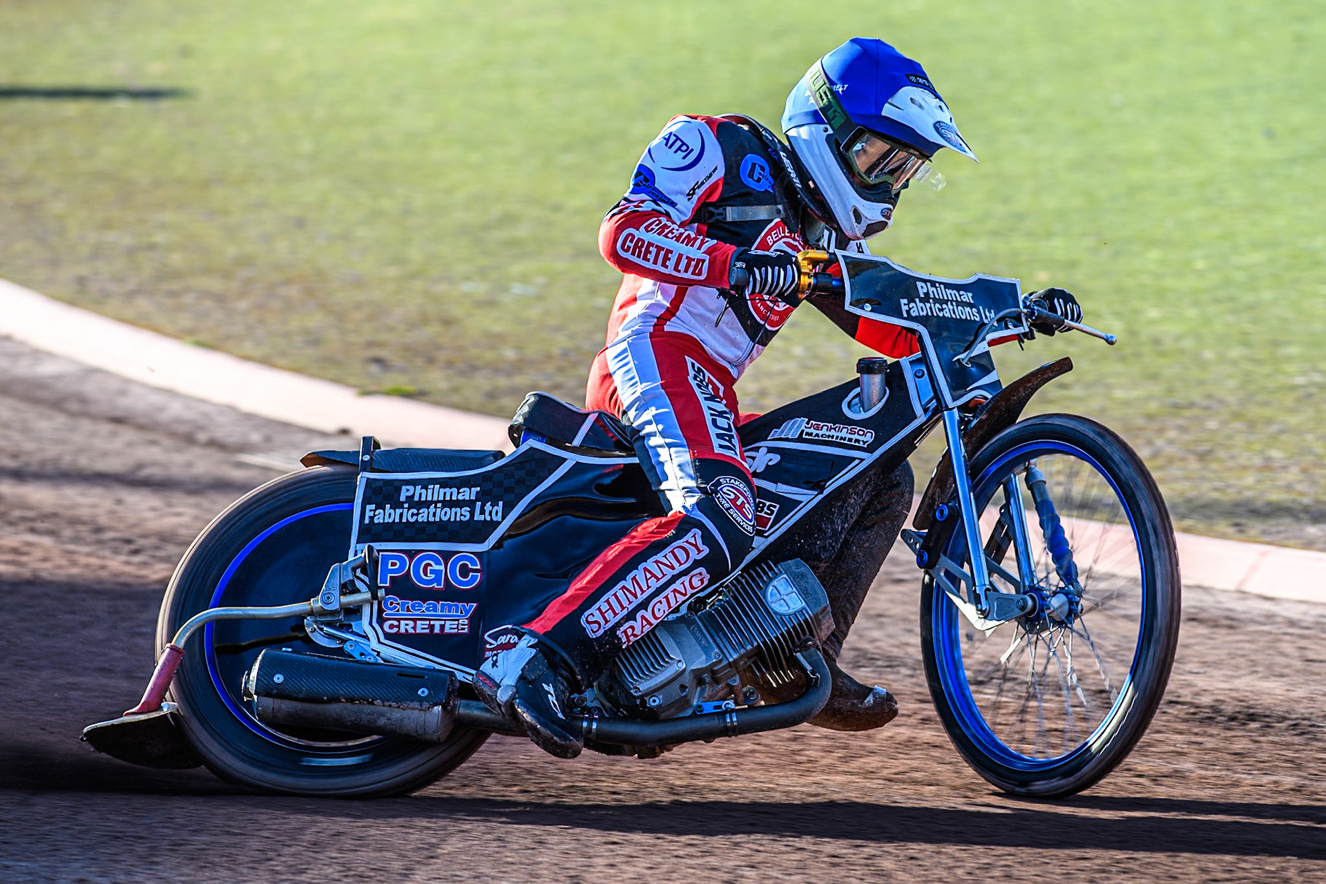 Belle Vue Colts' Jack Shimelt in action during the WSRA National Development League match between Belle Vue Colts and Middlesbrough Tigers at the National Speedway Stadium, Manchester on Monday 17th June 2024. (Photo: Ian Charles | MI News)