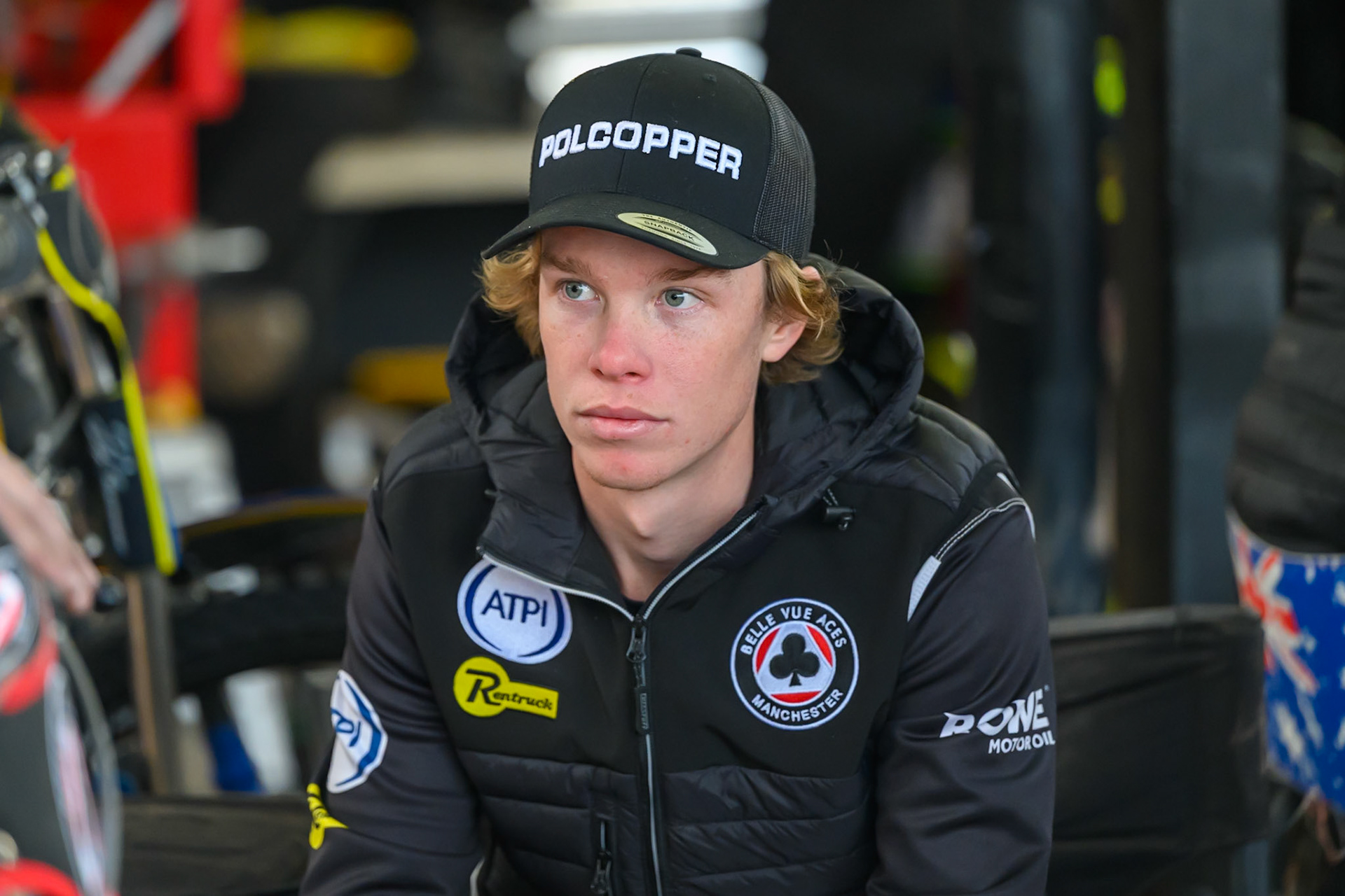 Tate Zischke of Belle Vue Aces during the Knockout Cup Northern Section match between Sheffield Tigers and Belle Vue Aces at Owlerton Stadium, Sheffield on Thursday 2nd April 2026. (Photo: Ian Charles | MI News)