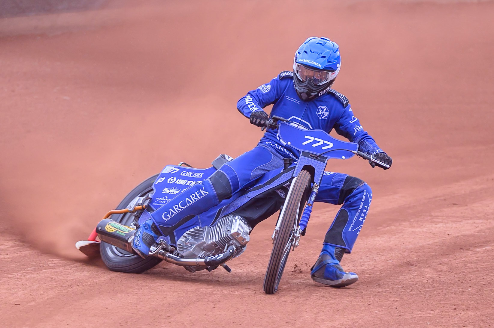 Piotr Pawlicki of Poland during practice for the Speedway GP Qualifying Round 3 at Allied Ashfield Stadium, Glasgow on Saturday 30th May 2026. (Photo: Ian Charles | MI News)