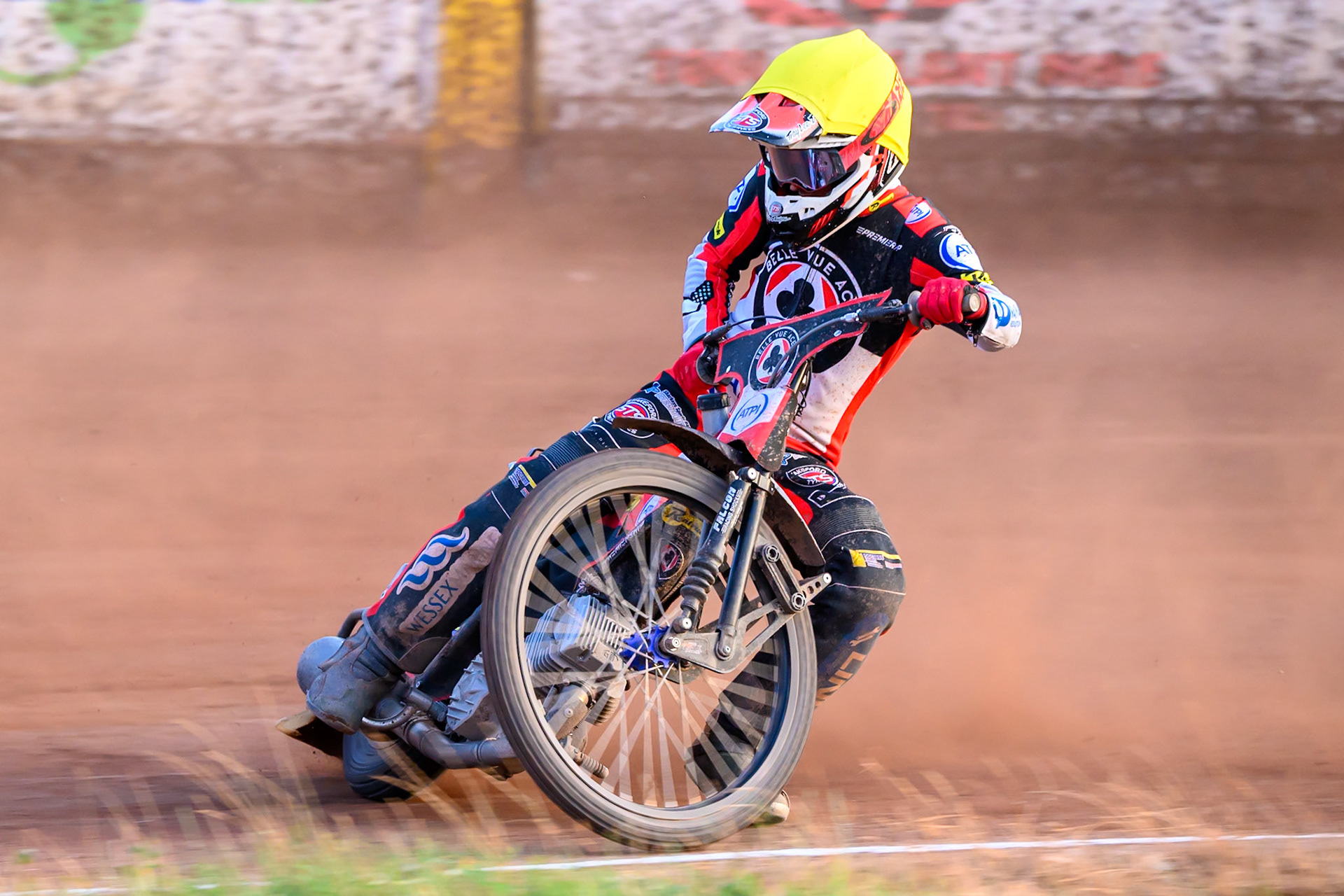 Zach Cook of Belle Vue Aces  in action during the Rowe Motor Oil Premiership match between Leicester Lions and Belle Vue Aces at the Hydroscan Arena, Leicester on Thursday 23rd July 2026. (Photo: Ian Charles | MI News)