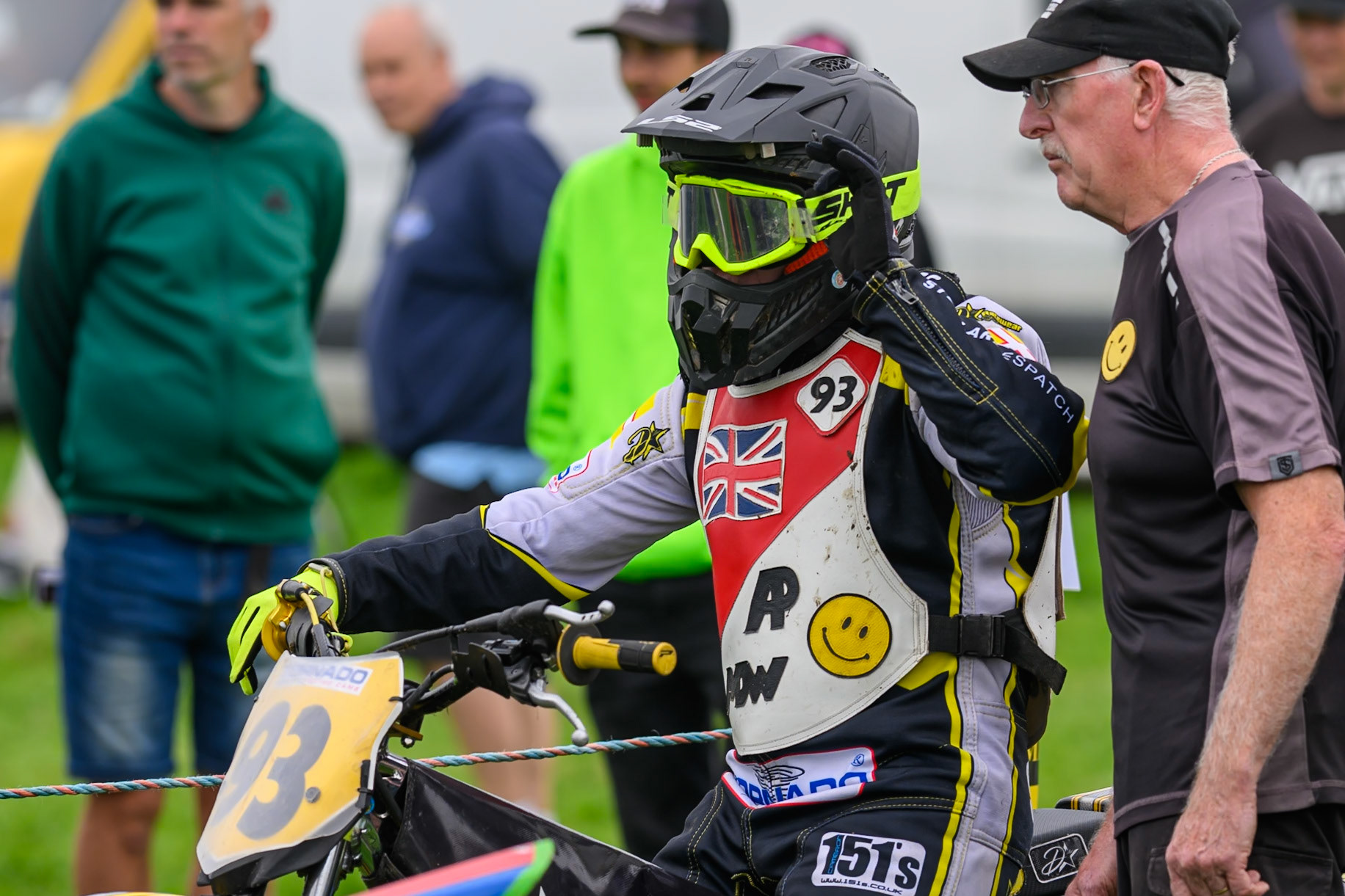 James Shanes (93)  waits to go out during practice for  the British Masters Grasstrack Championship at Lower Marsh Farm, Much Hoole, Preston in Lancashire, England on Sunday 13th September 2026. (Photo: Ian Charles | MI News)
