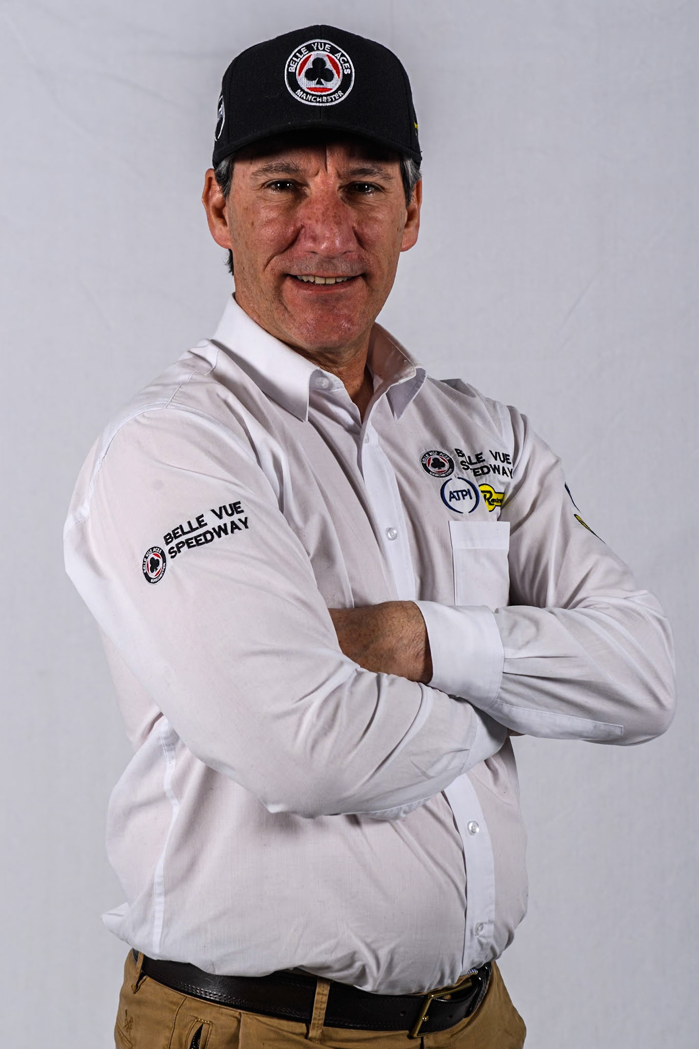 Belle Vue Aces' rider Team Manager Mark Lemon during the Belle Vue Aces Media Day at the National Speedway Stadium, Manchester on Monday 11th March 2024. (Photo: Ian Charles | MI News)