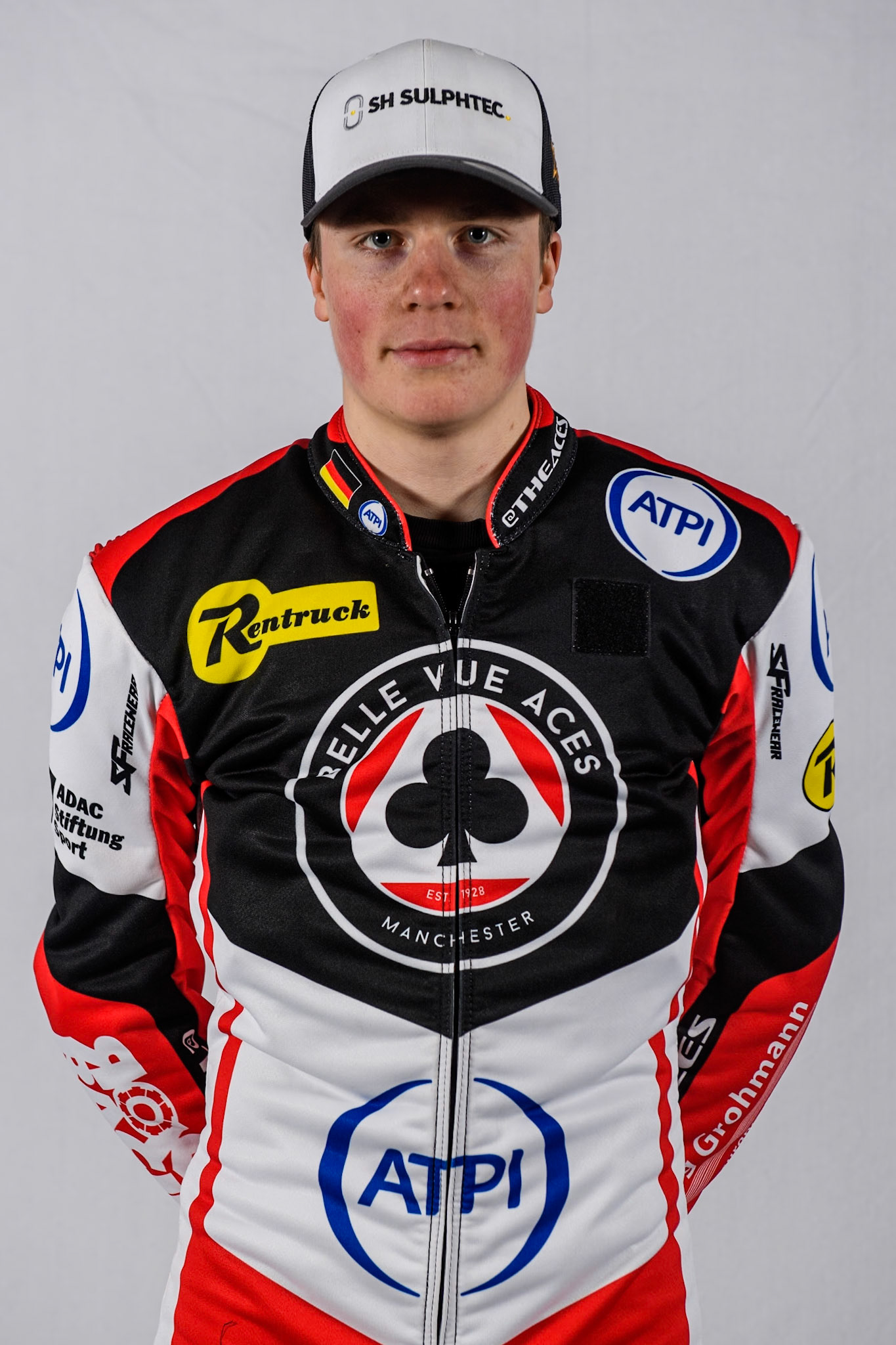 Belle Vue Aces' rider Norick Blödorn during the Belle Vue Aces Media Day at the National Speedway Stadium, Manchester on Monday 11th March 2024. (Photo: Ian Charles | MI News)