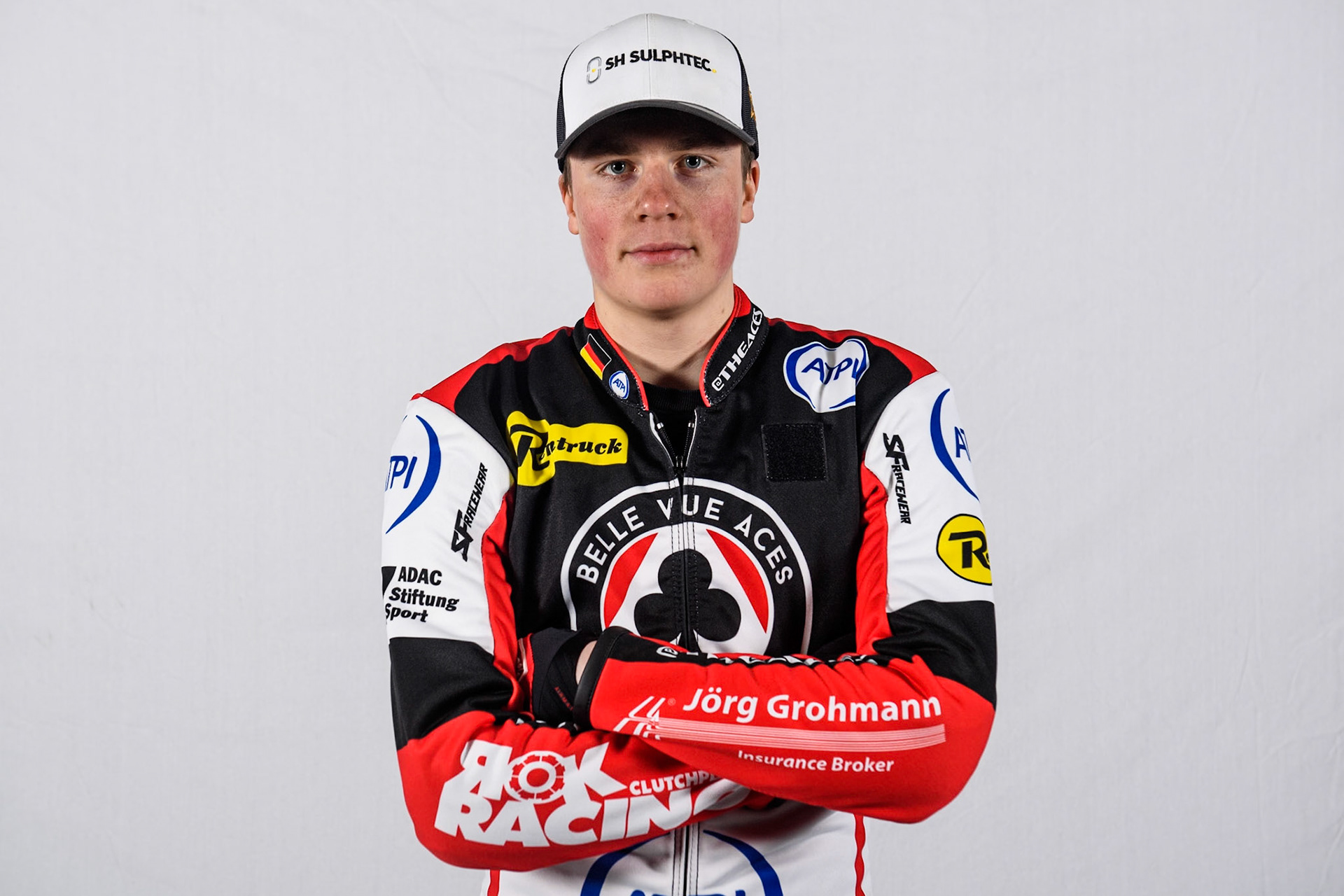 Belle Vue Aces' rider Norick Blödorn during the Belle Vue Aces Media Day at the National Speedway Stadium, Manchester on Monday 11th March 2024. (Photo: Ian Charles | MI News)