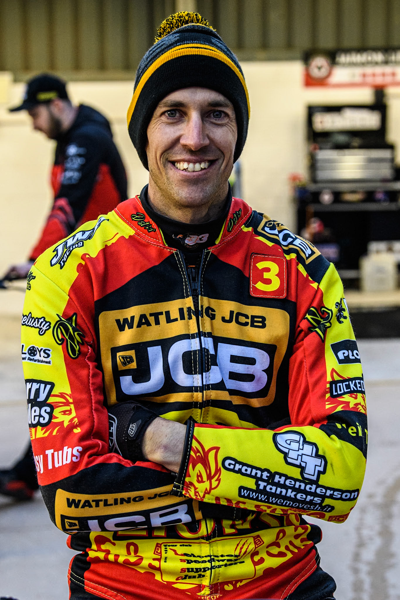 Sam Masters of Leicester Lions during the Rowe Motor Oil Premiership match between Belle Vue Aces and Leicester Lions at the National Speedway Stadium, Manchester on Saturday 6th April 2024. (Photo: Ian Charles | MI News)