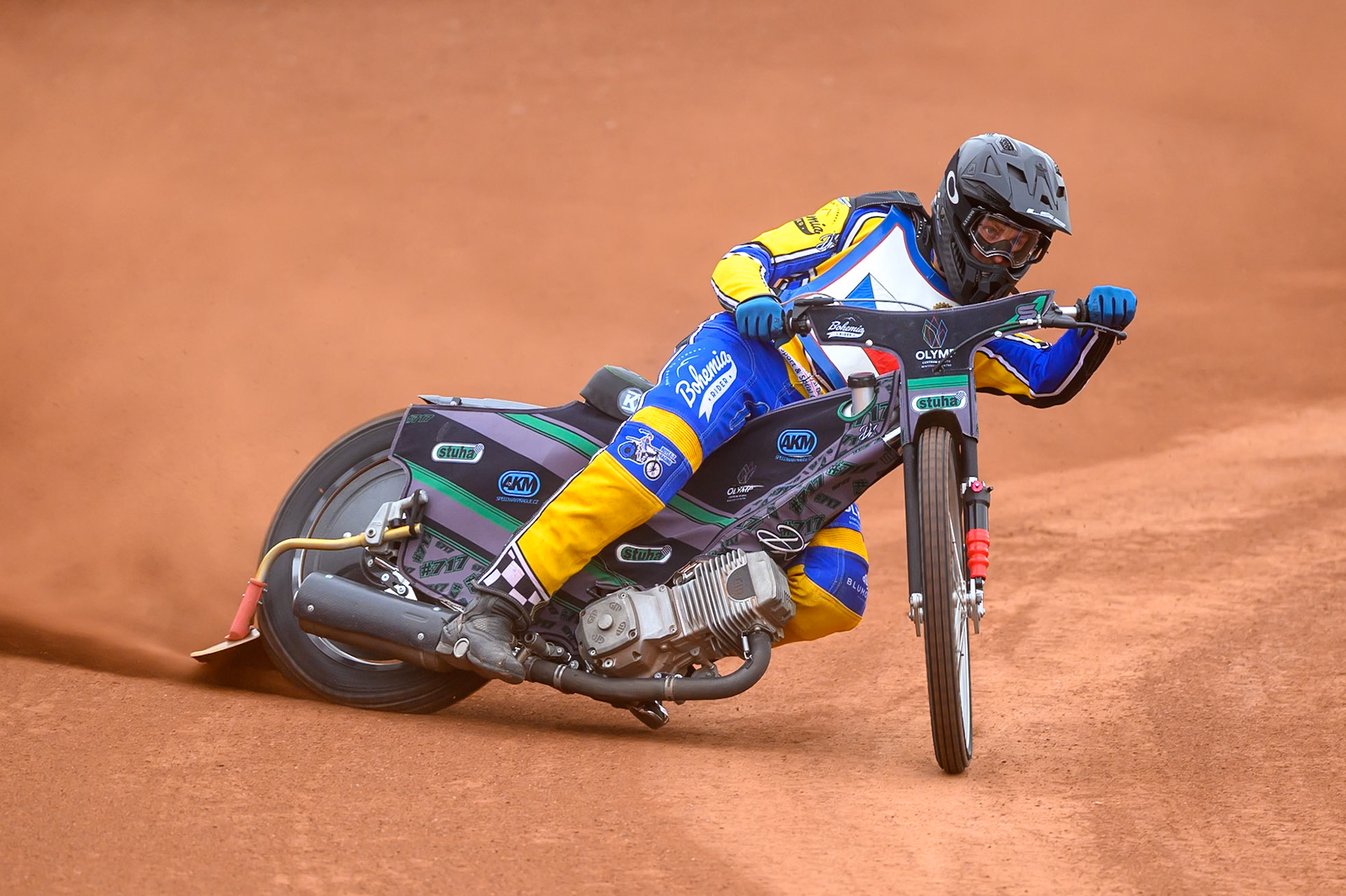 Daniel Klima of Czechia during practice for the Speedway GP Qualifying Round 3 at Allied Ashfield Stadium, Glasgow on Saturday 30th May 2026. (Photo: Ian Charles | MI News)
