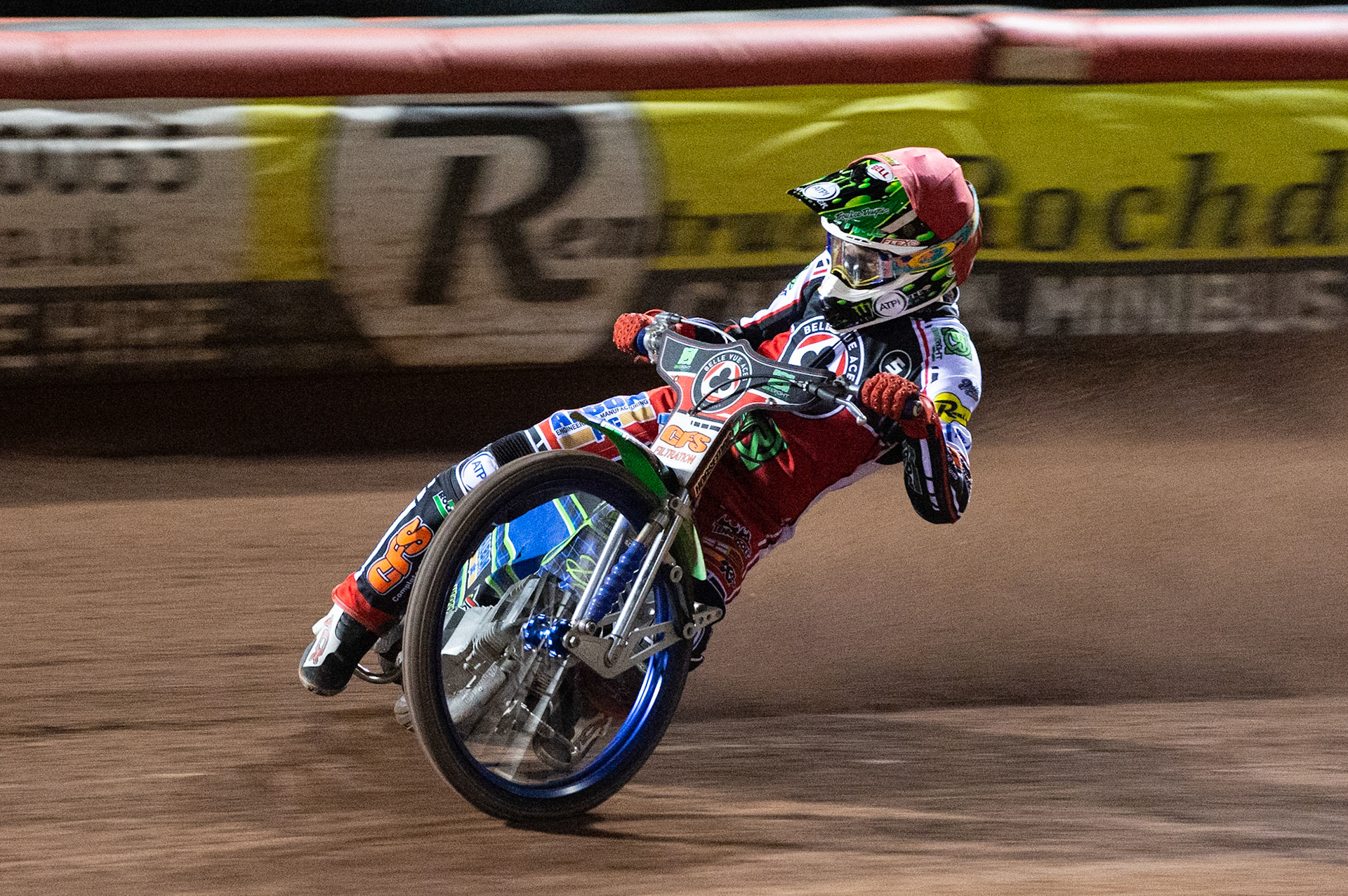 Photo: Ian CharlesDan Bewley of Belle Vue 'BikeRight' Aces  in action Belle Vue ‘Bikerite ’Aces v ‘ATPI’ All Stars, Premiership Challenge, National Speedway Stadium, Manchester Thursday  24  September  2020