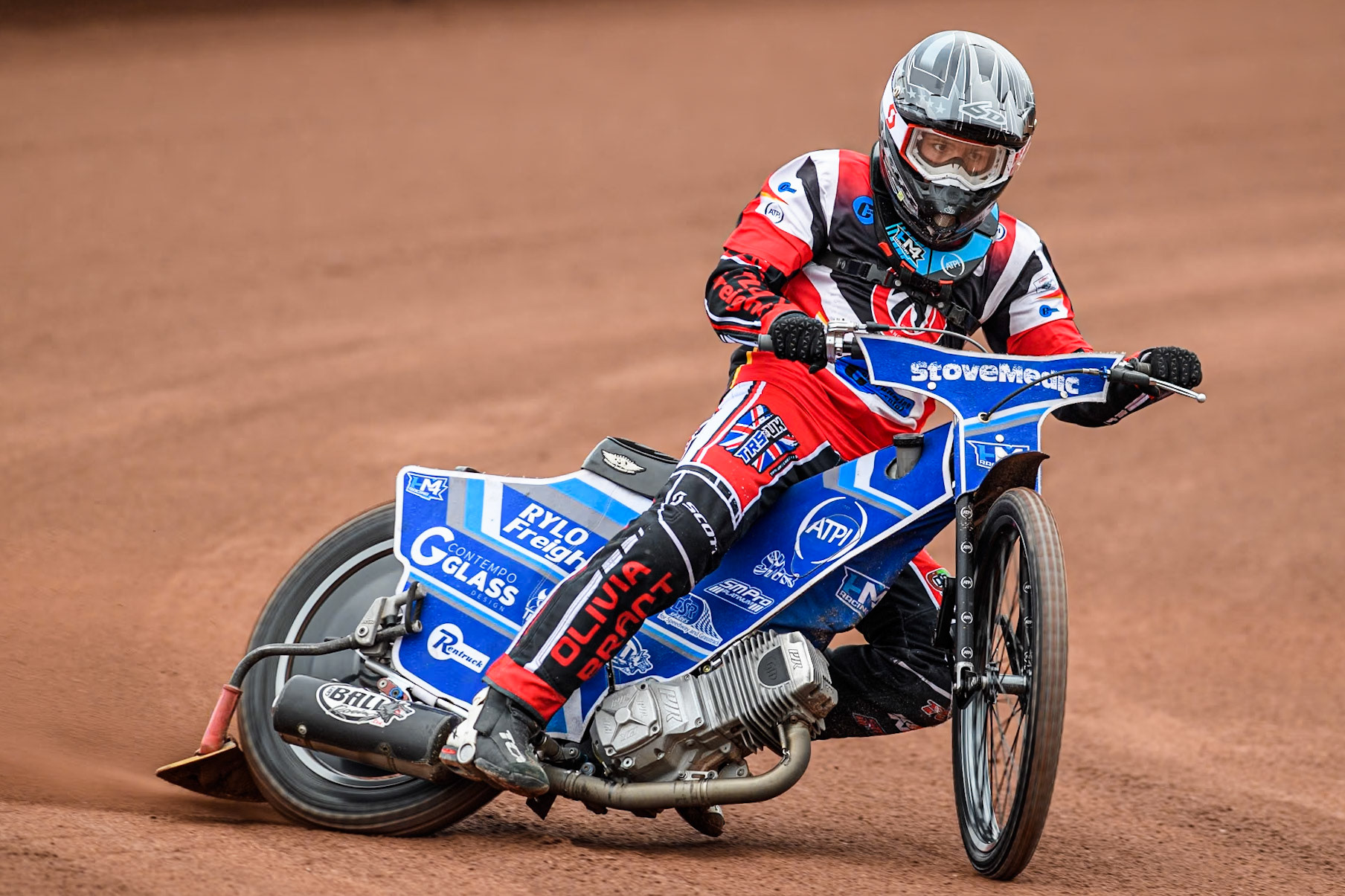 Belle Vue Colts' rider Harry McGurk in action during the Belle Vue Aces Media Day at the National Speedway Stadium, Manchester on Monday 11th March 2024. (Photo: Ian Charles | MI News)