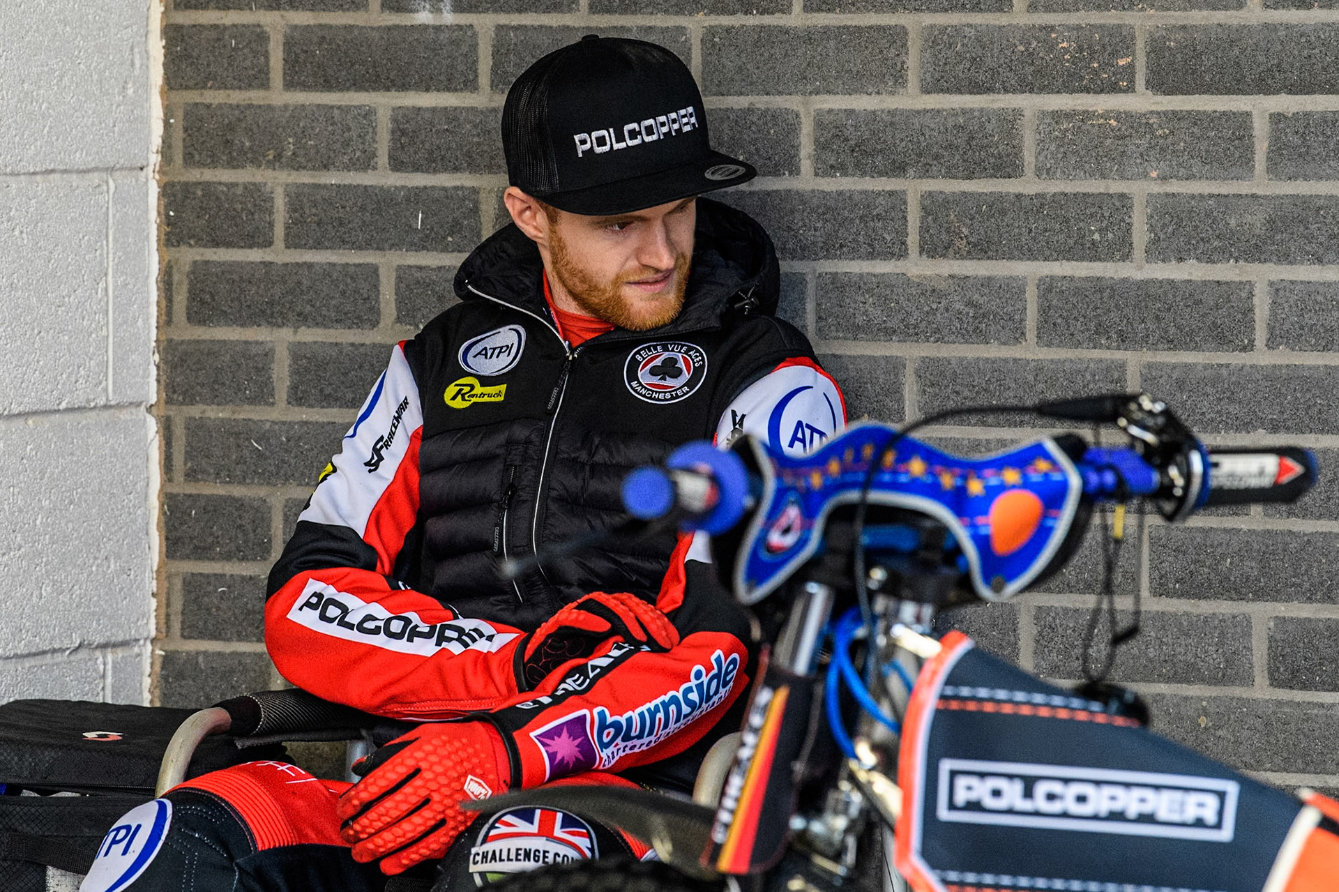 Belle Vue ATPI Aces Brady Kurtz during the Rowe Motor Oil Premiership KO Cup Quarter Final 1st Leg between Belle Vue Aces and Sheffield Tigers at the National Speedway Stadium, Manchester on Monday 1st April 2024. (Photo: Ian Charles | MI News)