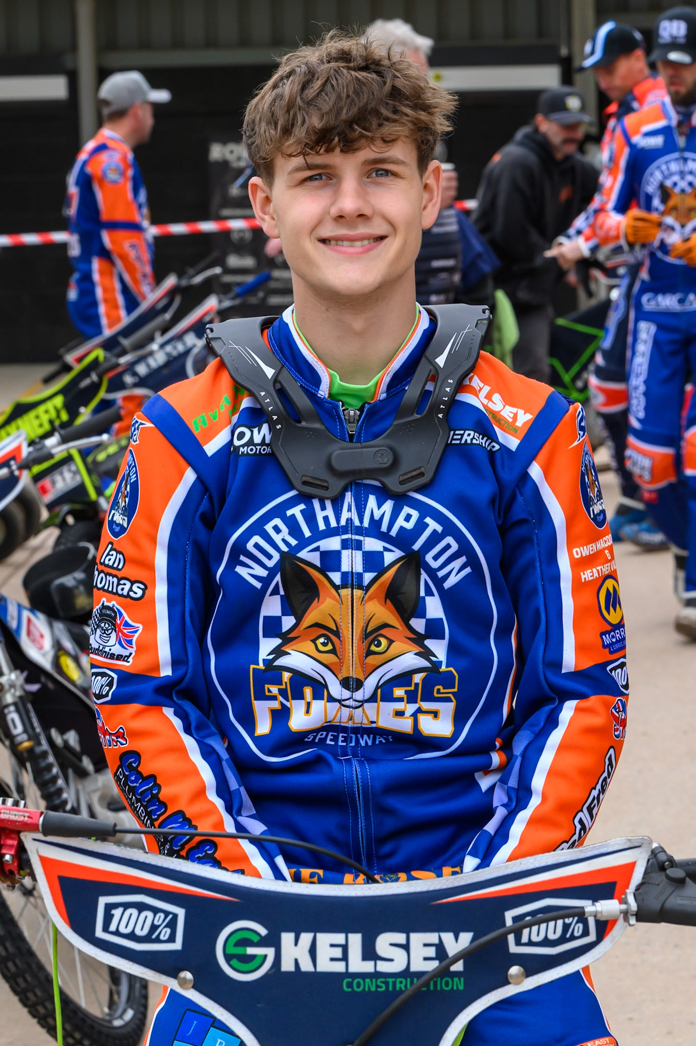 Luke Harrison of Northampton Foxes during the Rowe Motor Oil Premiership match between Belle Vue Aces and Northampton Foxes at the National Speedway Stadium, Manchester on Monday 4th May 2026. (Photo: Ian Charles | MI News)