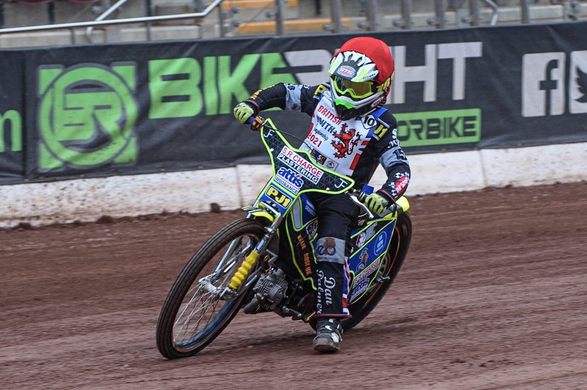 MANCHESTER, UK. AUGUST 2OTH   Jack Franklin  in action at the National Speedway Stadium, Manchester on Friday 20th August 2021. (Credit: Ian Charles | MI News)