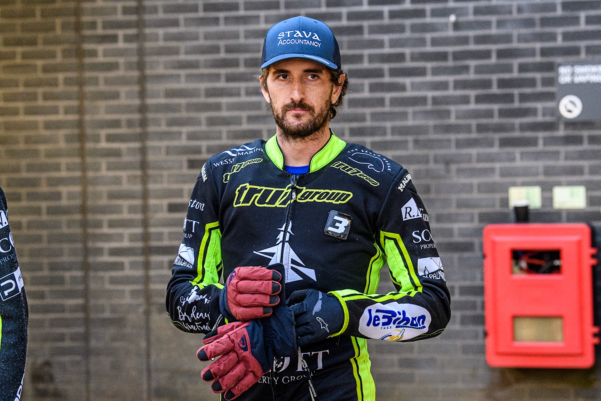 Ipswich Witches' Adam Ellis during the Rowe Motor Oil Premiership match between Belle Vue Aces and Ipswich Witches at the National Speedway Stadium, Manchester on Monday 22nd April 2024. (Photo: Ian Charles | MI News)