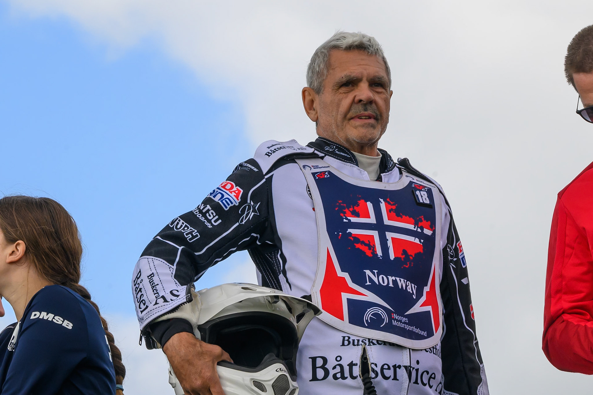 Robert Langeland (18) of Norway watches practice during practice for  the FIM Long Track of Nations 2026 at the Speed Centre Roden in the Netherlands on Sunday 20th September 2026. (Photo: Ian Charles | MI News)
