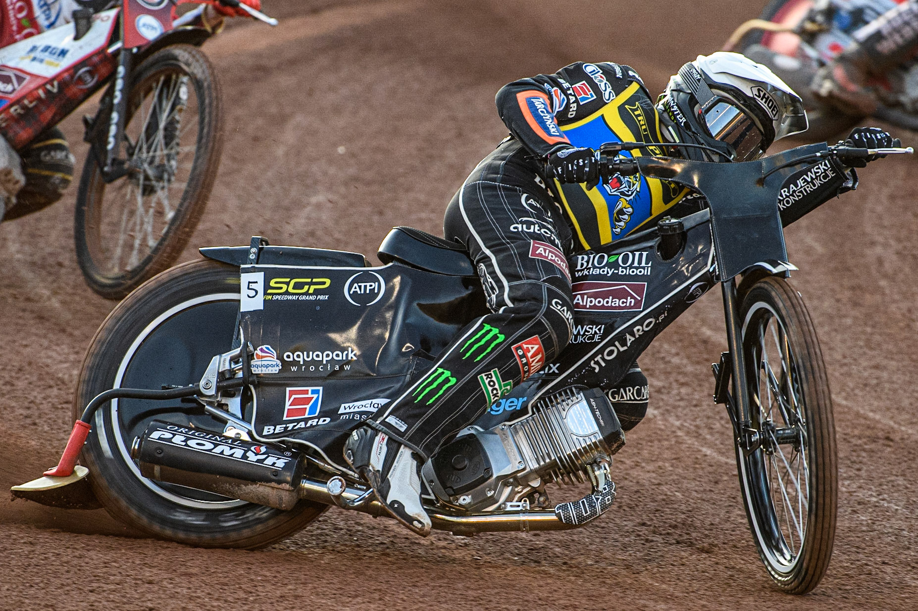 Tai Woffinden in action  for Sheffield TruPlant Tigers during the Sports Insure Premiership match between Belle Vue Aces and Sheffield Tigers at the National Speedway Stadium, Manchester on Monday 7th August 2023. (Photo: Ian Charles | MI News)