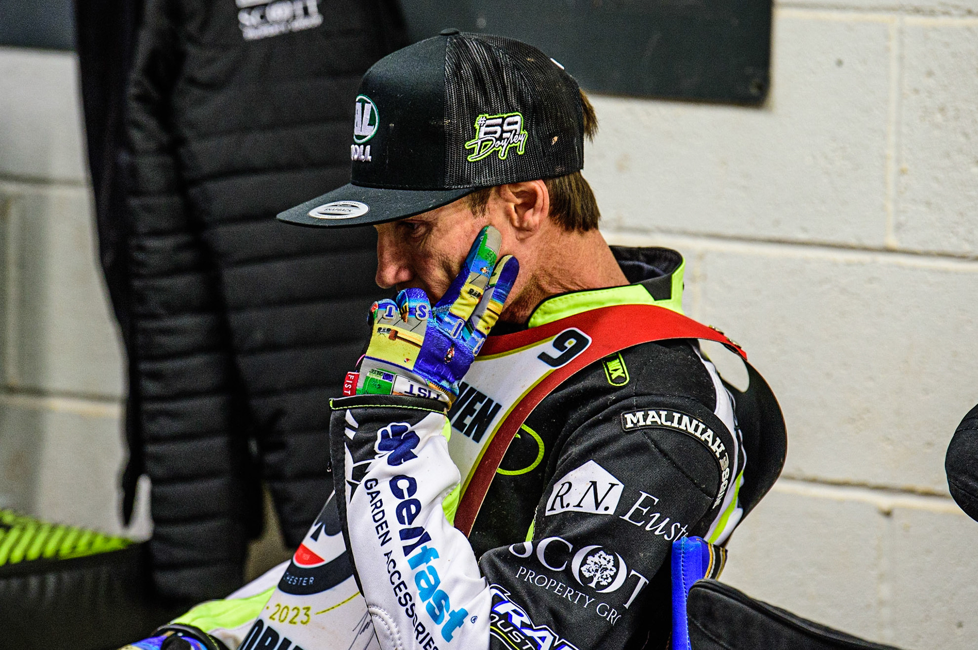 Jason Doyle  clears his mind before the final during the Peter Craven Memorial Trophy  at the National Speedway Stadium, Manchester on Monday 3rd April 2023. (Photo: Ian Charles | MI News)