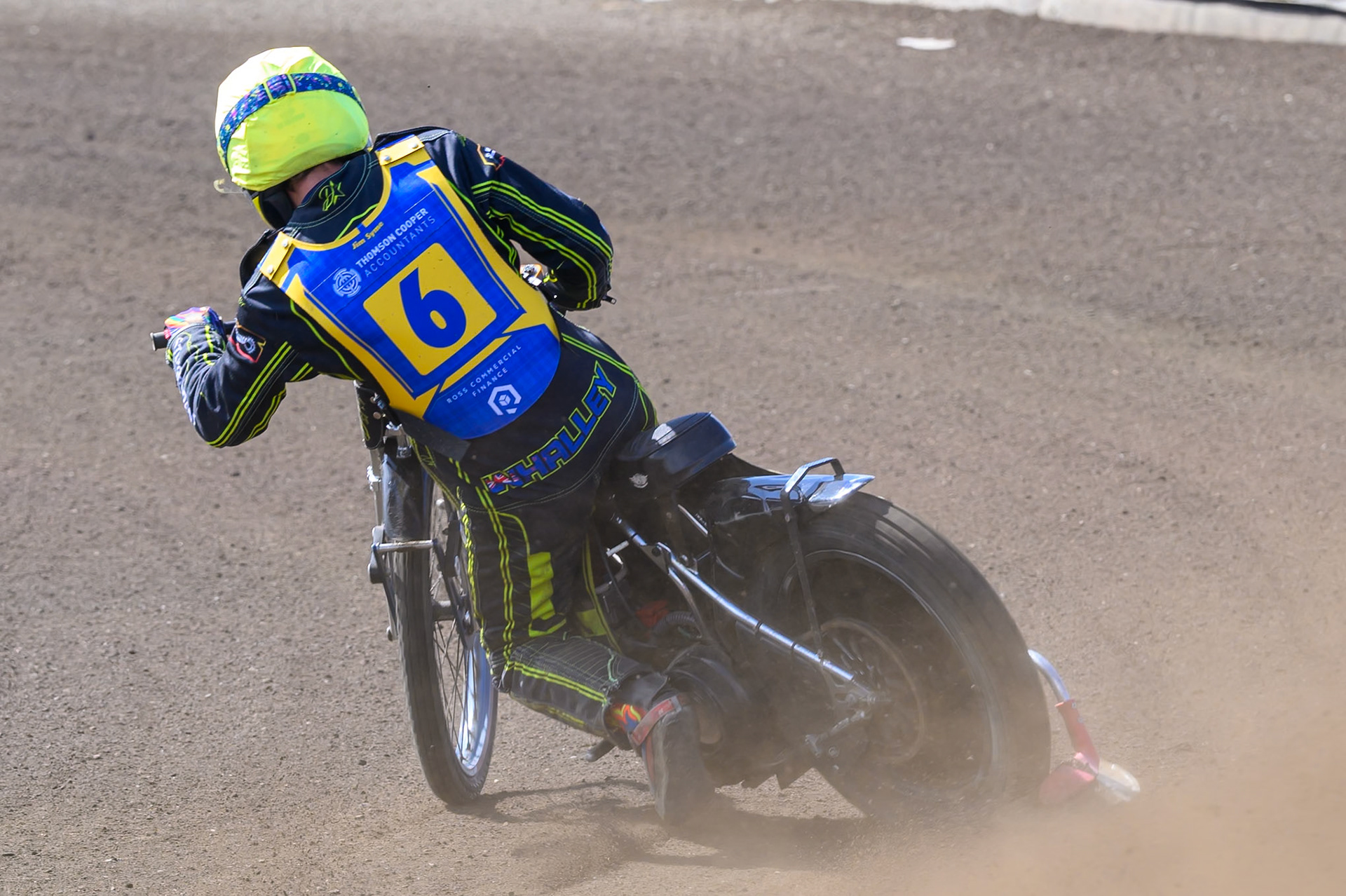 Ben Whalley of Edinburgh Monarchs Academy in action during the WSRA National Development League match between Buxton Bulls and Edinburgh Monarchs Academy at Hi-Edge Speedway, Buxton on Sunday 14th June 2026. (Photo: Ian Charles | MI News)